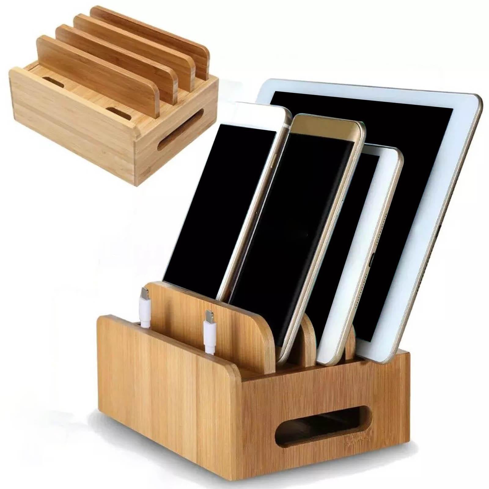 Desktop Phone Holder Practical Wooden Phone Stand for Office Bedside Kitchen