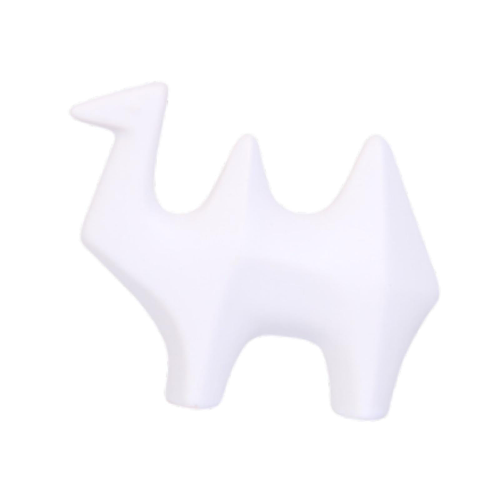 Ceramic Camel Figurine Minimalist Decorative for Table Centerpiece Porch Bar White