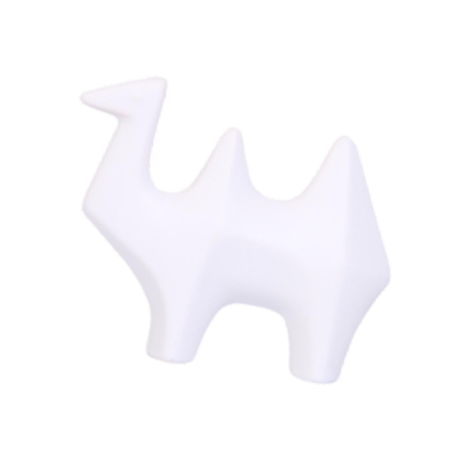 Ceramic Camel Figurine Minimalist Decorative for Table Centerpiece Porch Bar White