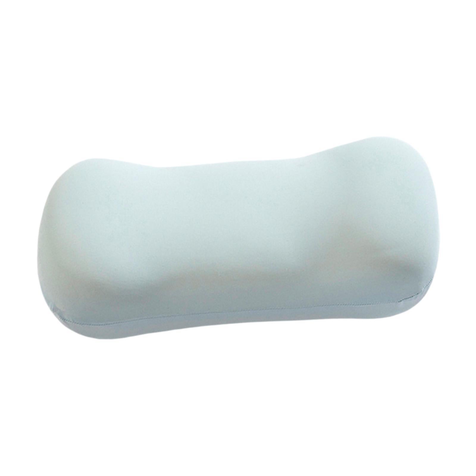 Bolster Pillow Neck Support Sleeping Bed Pillow for Drivers Home Office Blue