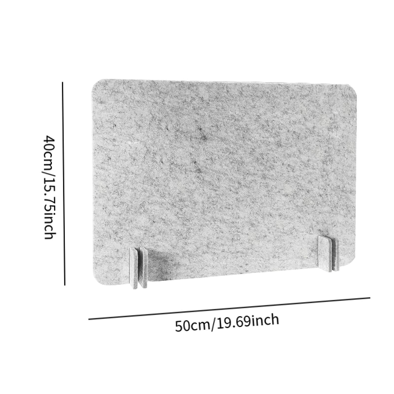 Acoustic Desk Divider Soundproof Desktop Partition for Home Office Dormitory 40cmx50cm Silver grey