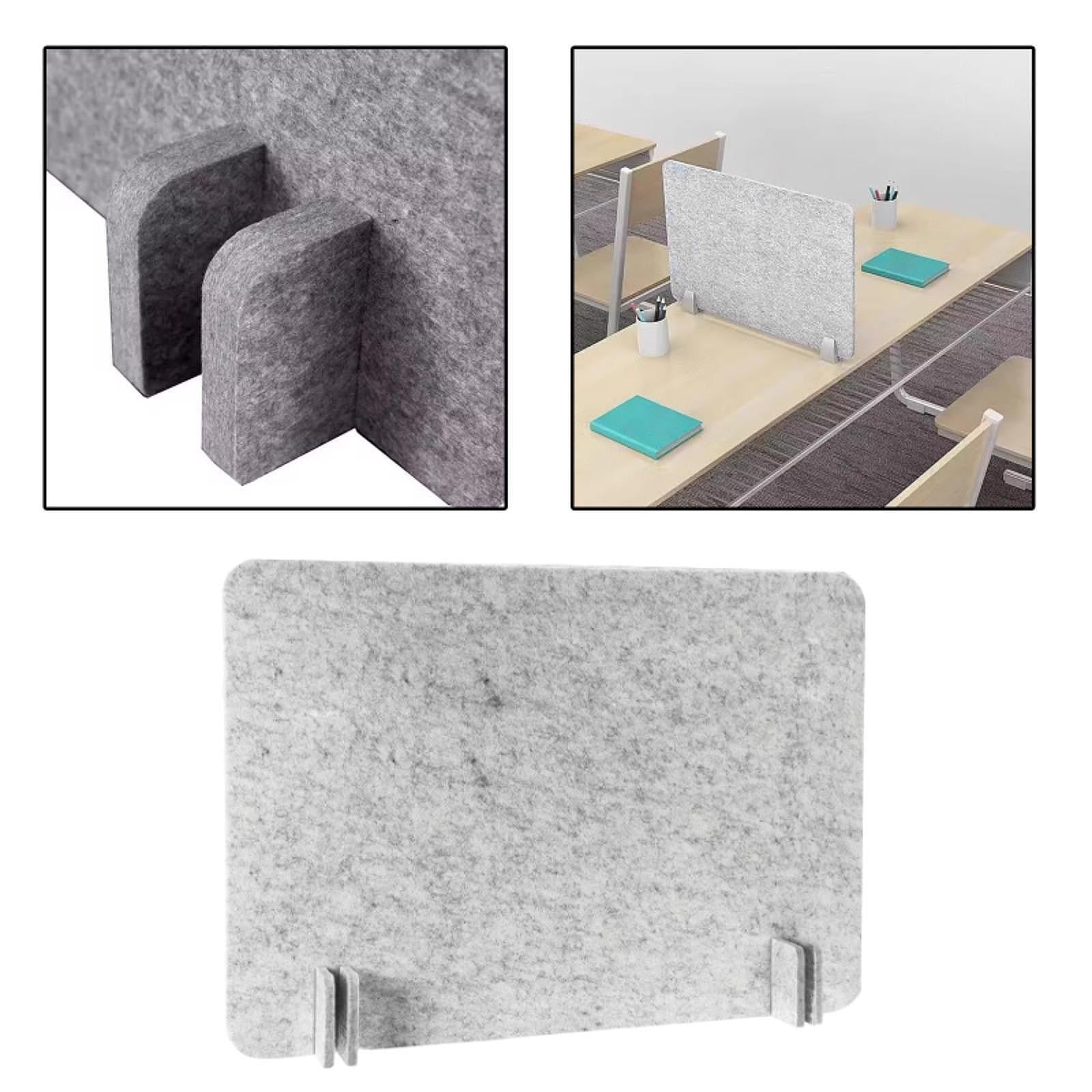 Acoustic Desk Divider Soundproof Desktop Partition for Home Office Dormitory 40cmx60cm Silver grey