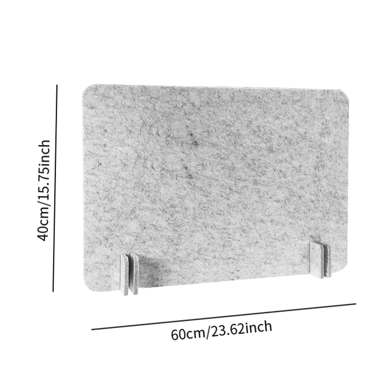 Acoustic Desk Divider Soundproof Desktop Partition for Home Office Dormitory 40cmx60cm Silver grey