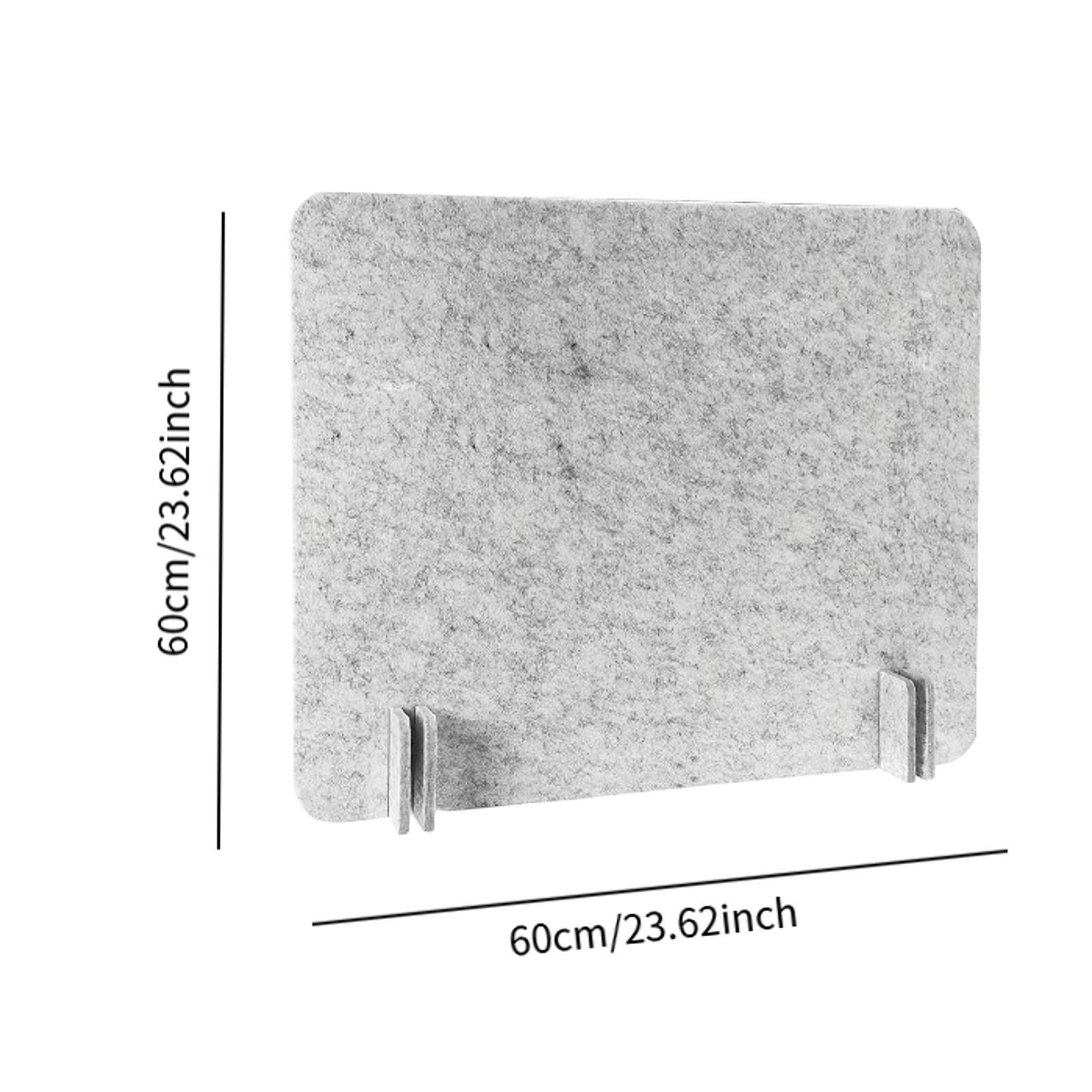 Acoustic Desk Divider Soundproof Desktop Partition for Home Office Dormitory 60cmx60cm Silver grey