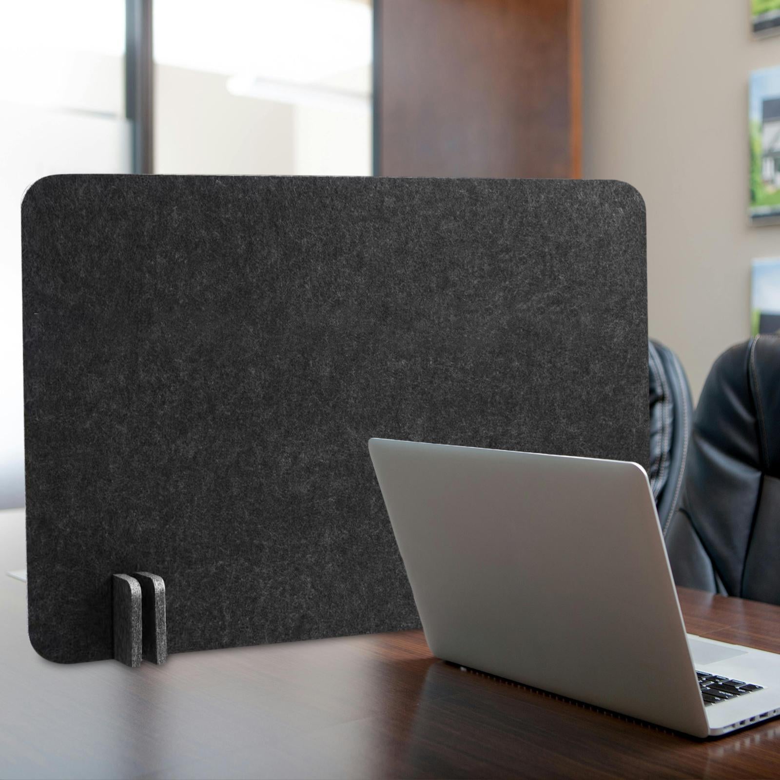 Acoustic Desk Divider Soundproof Desktop Partition for Home Office Dormitory 40cmx50cm Black and Grey