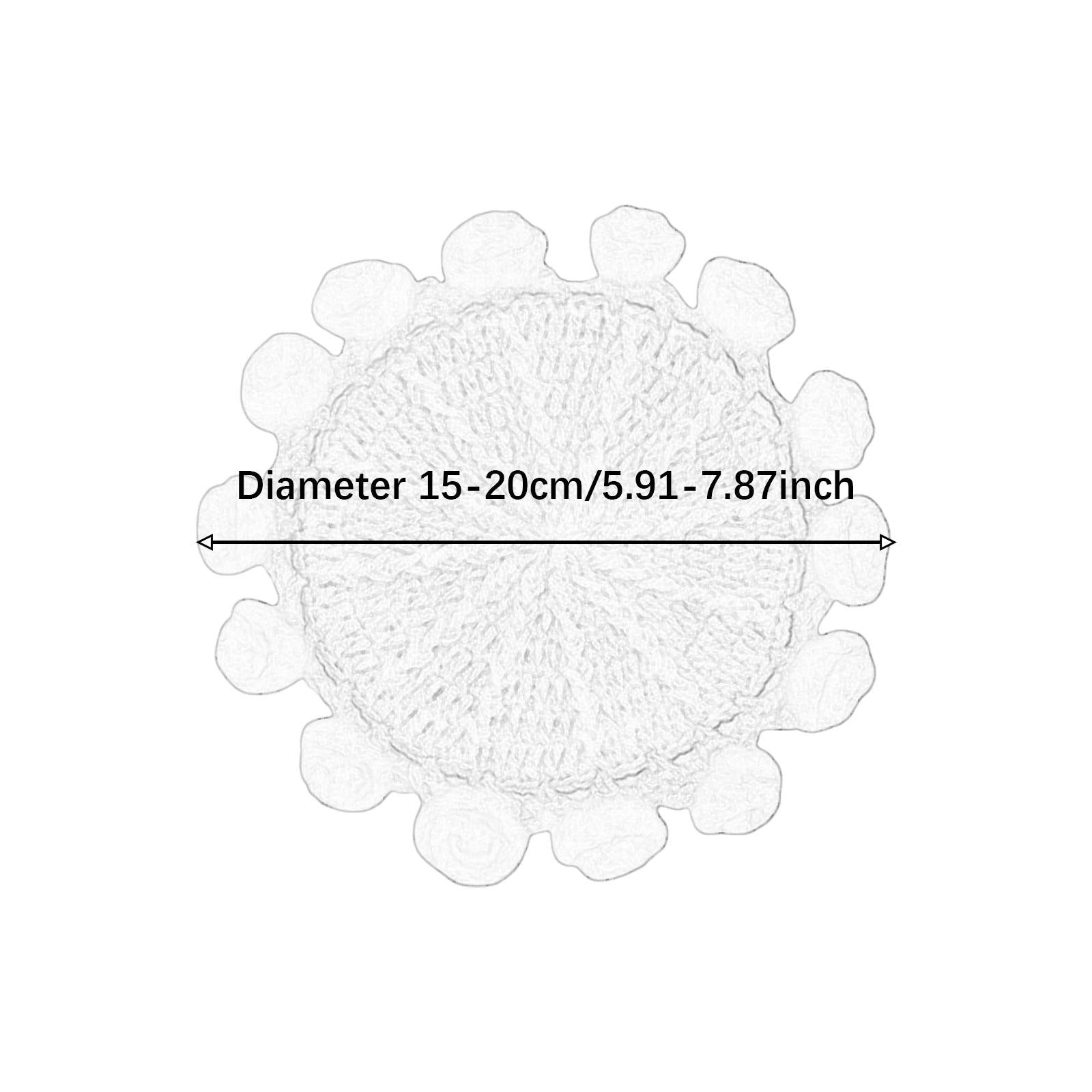 Crochet Flower Coasters DIY Material Crafts for Mother's Day Wedding Kitchen Orange