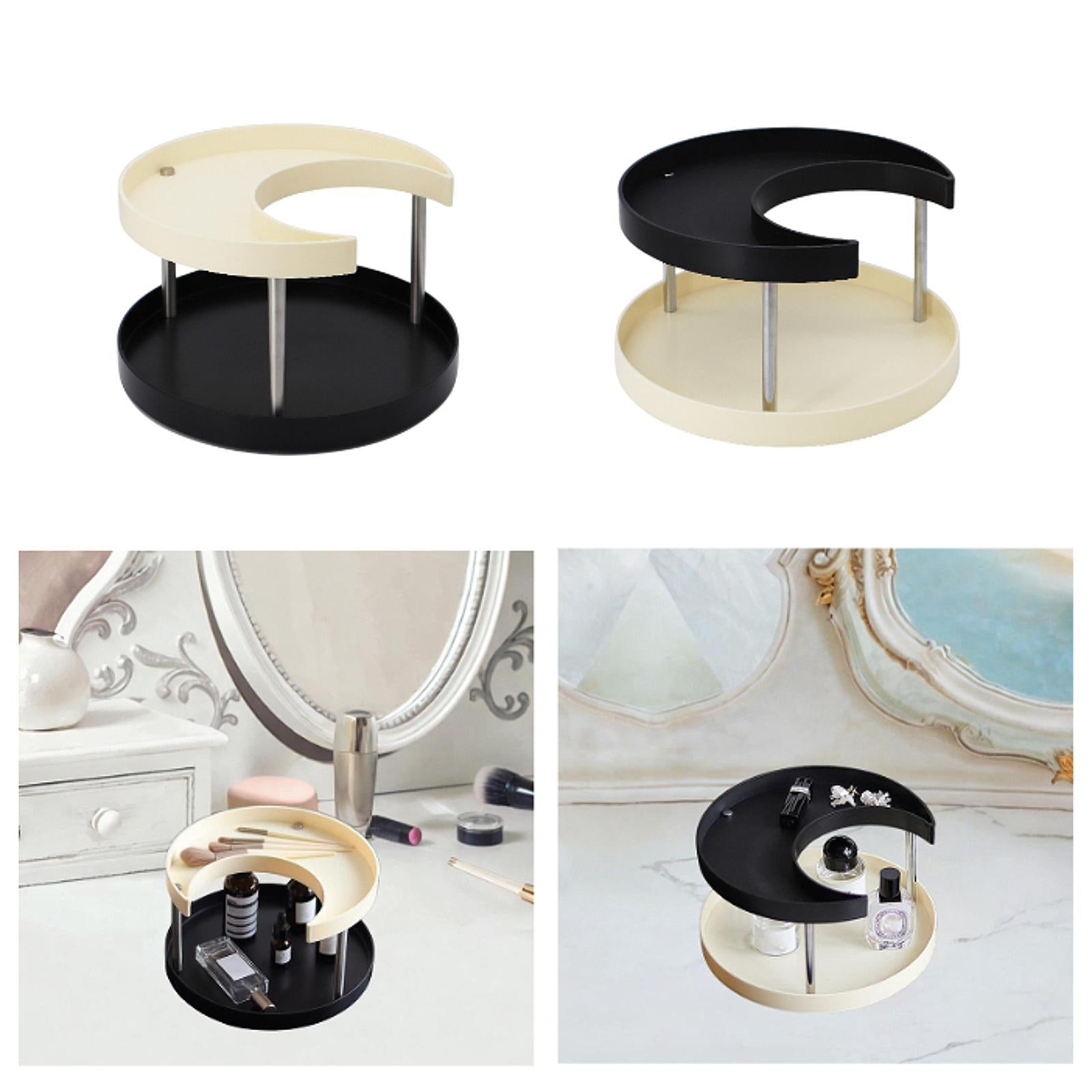 Bathroom Counter Organizer Perfume Display Stand for Home Coffee Bar Kitchen Black Base