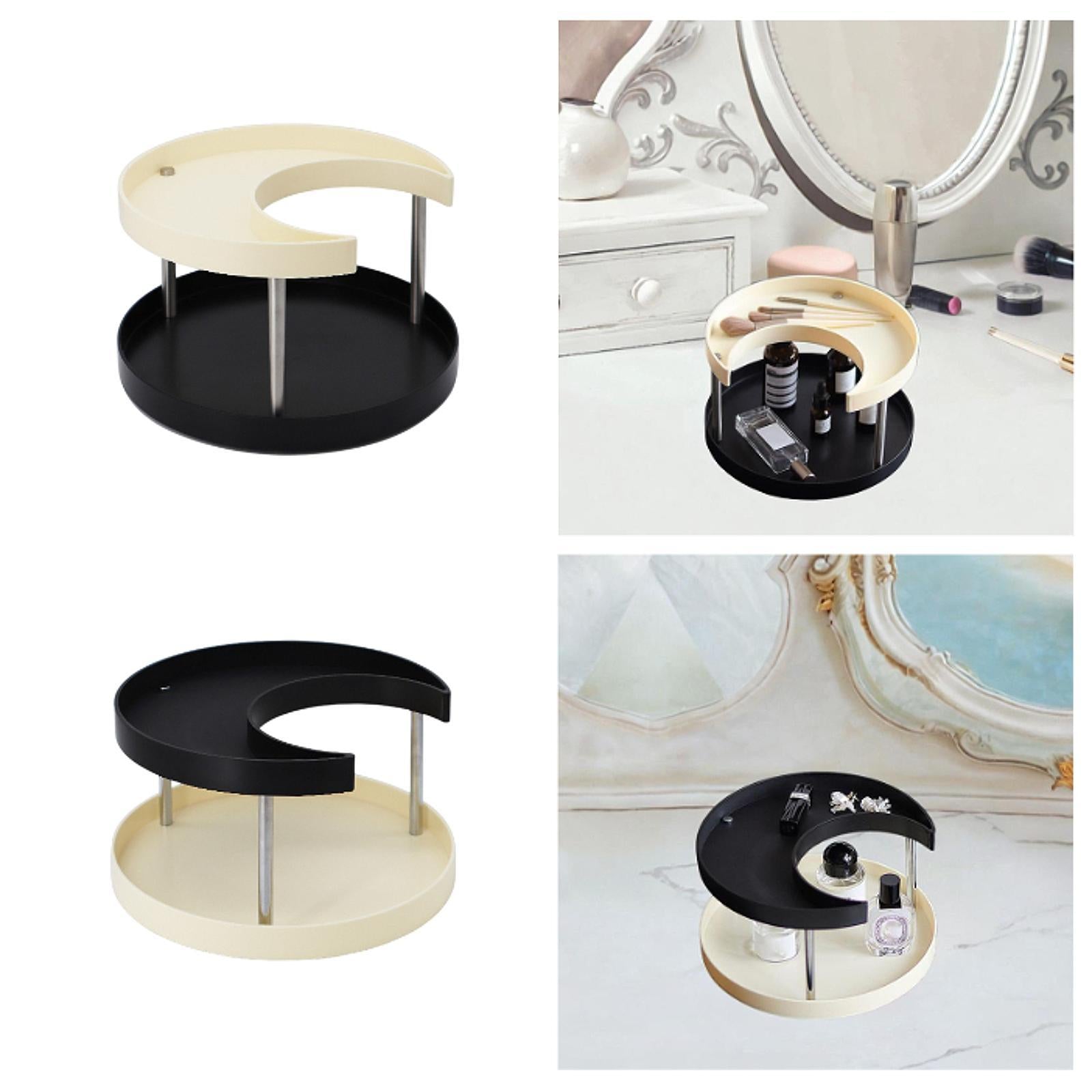 Bathroom Counter Organizer Perfume Display Stand for Home Coffee Bar Kitchen Black Base