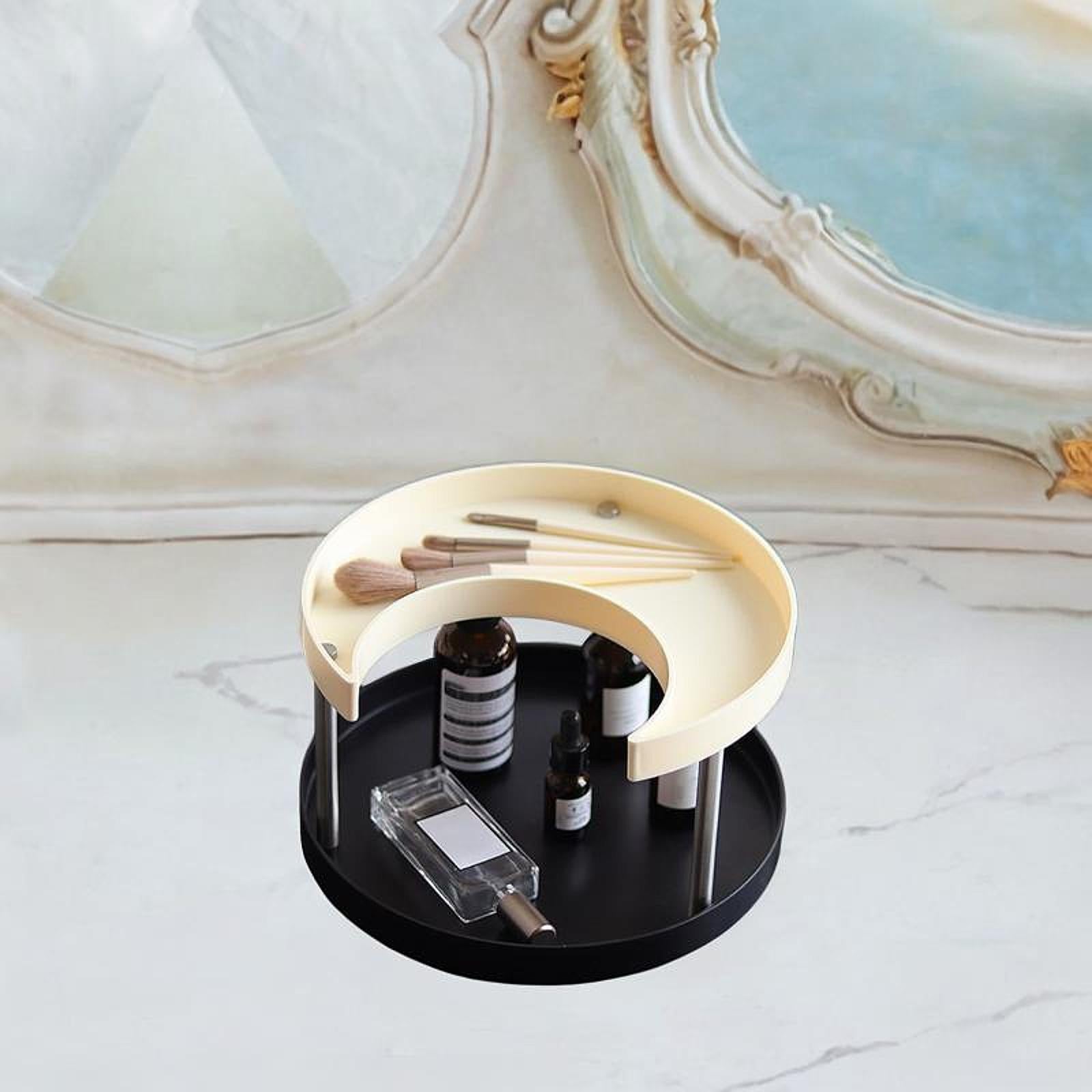 Bathroom Counter Organizer Perfume Display Stand for Home Coffee Bar Kitchen Black Base