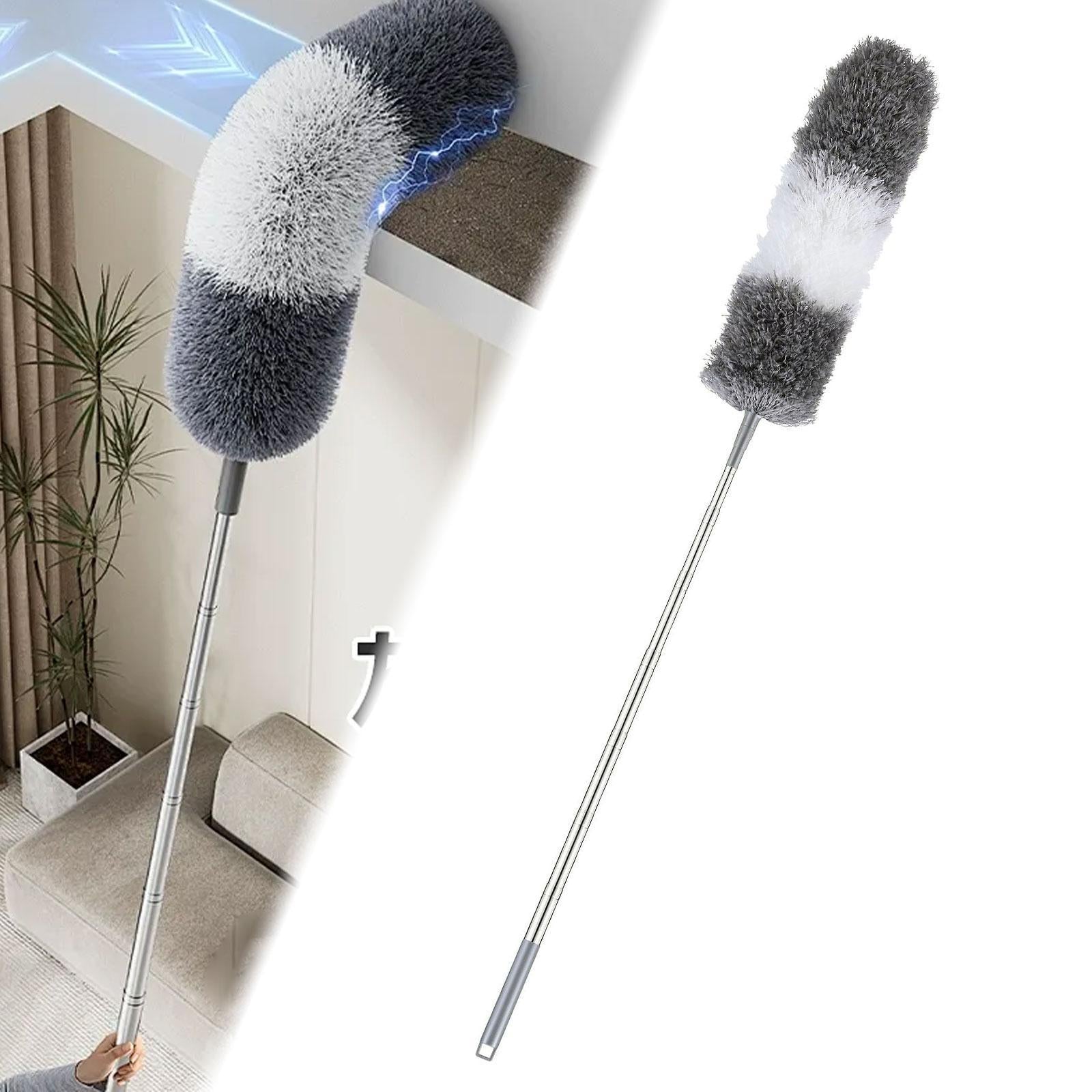Cleaning Duster Long Handle High Reach Duster for Cleaning Home High Ceiling grey