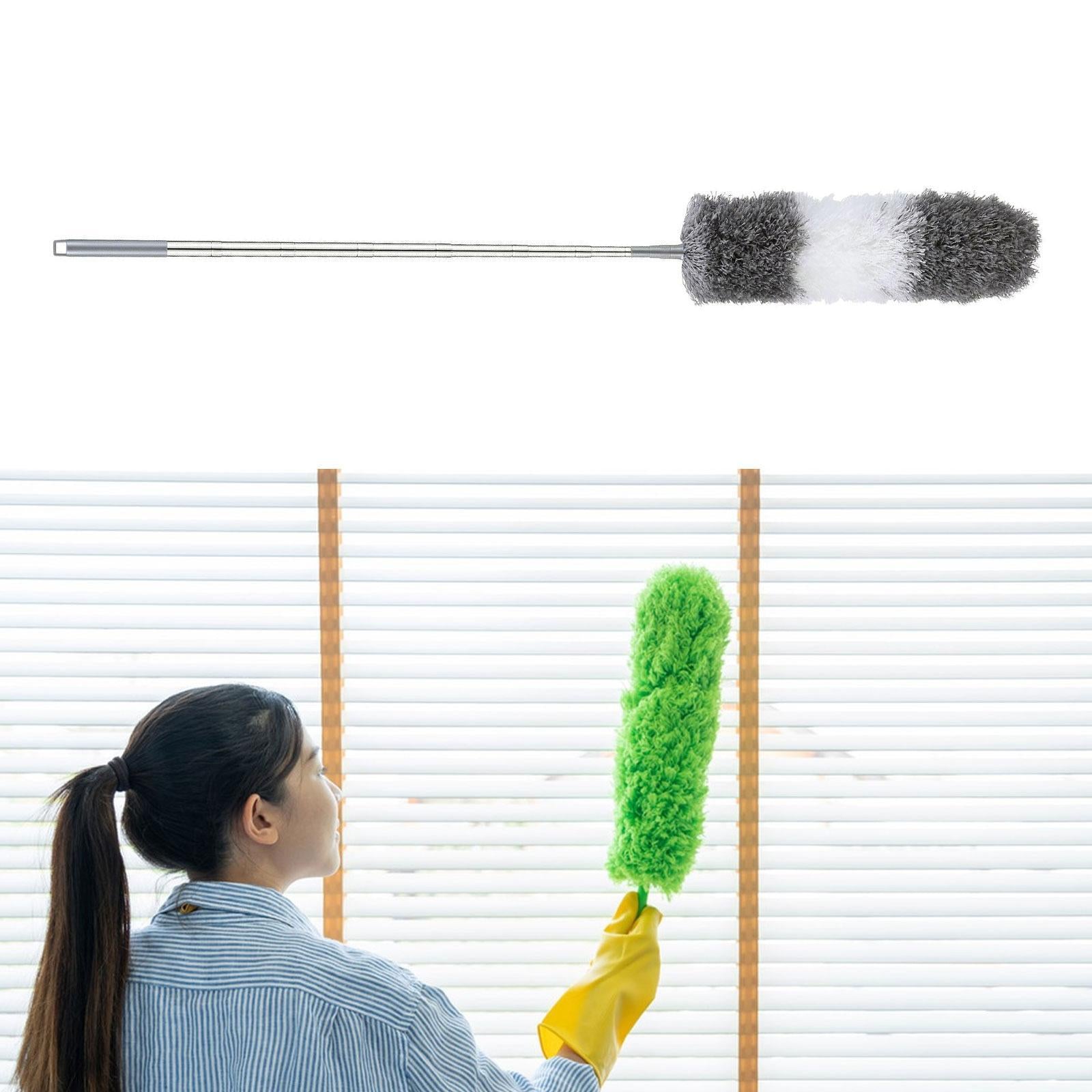 Cleaning Duster Long Handle High Reach Duster for Cleaning Home High Ceiling grey