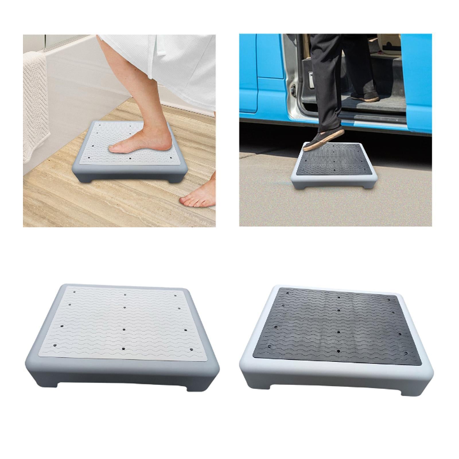 Shower Step Stool Slip Resistant Stepping Stool for Bedroom Bathroom Bathtub Gray