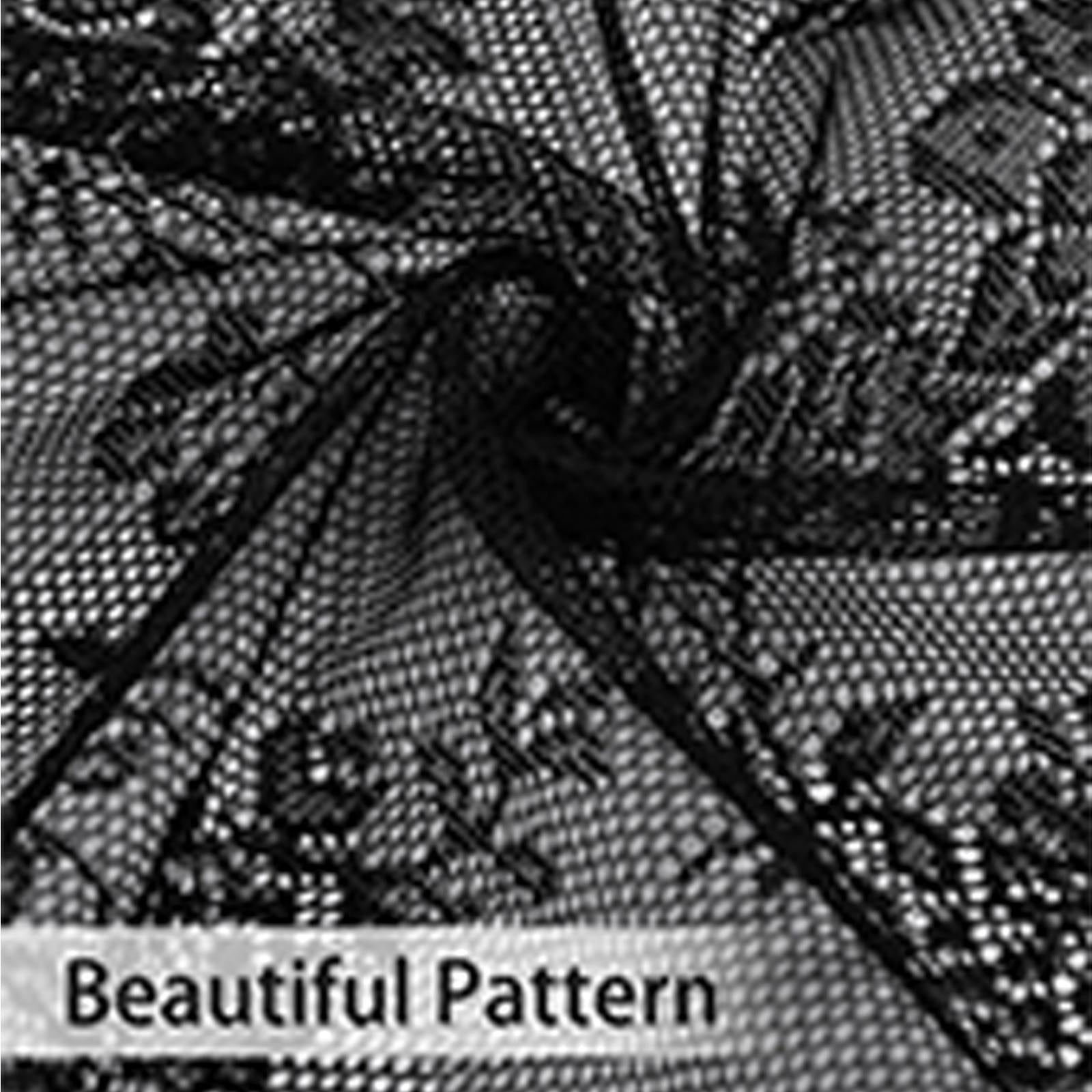Lace Curtain Romantic Breathable with Rod Pocket for Patio Office Decoration black 150x200cm