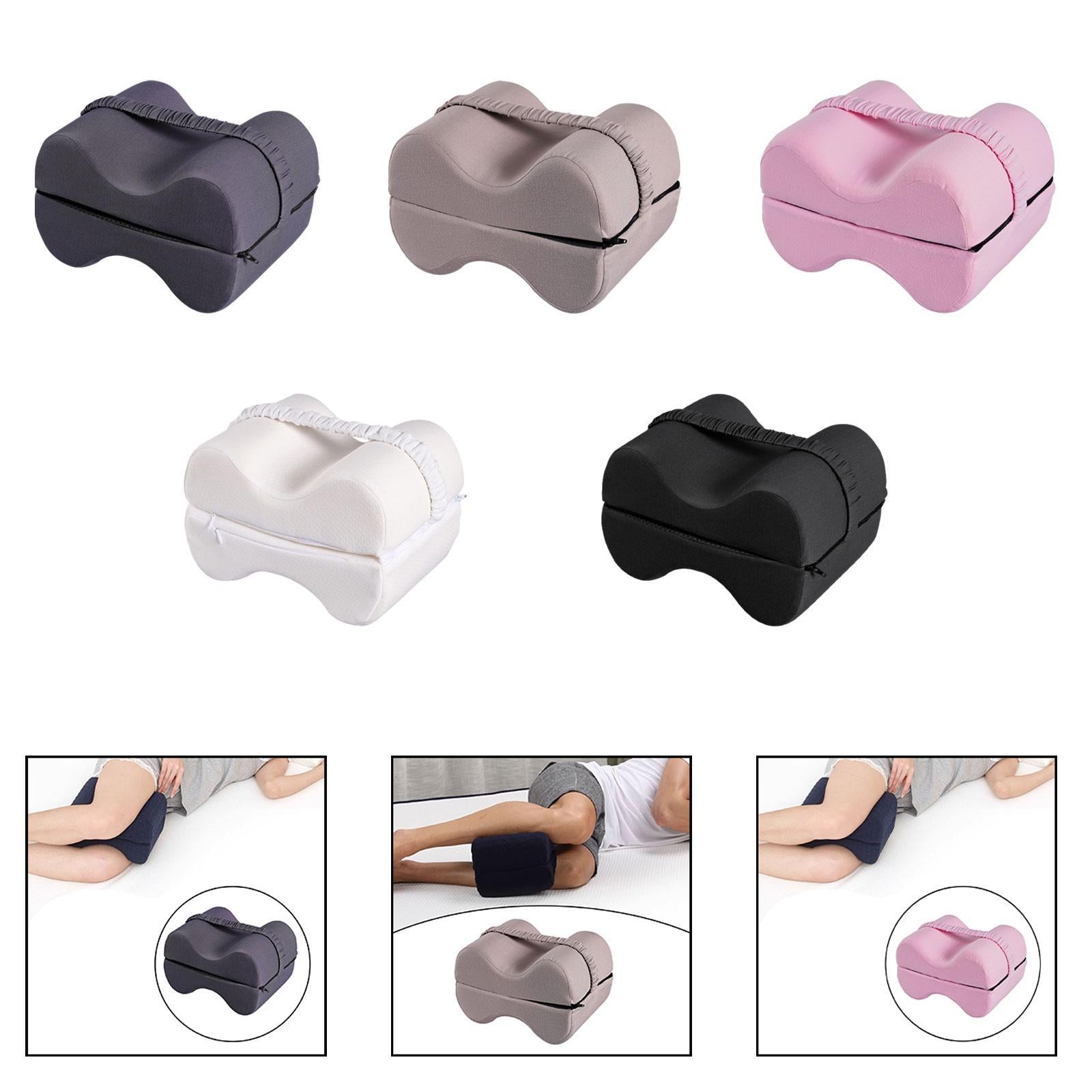 Knee Pillow for Side Sleepers for Women Men Ergonomic Memory Foam Leg Pillow Dark Gray