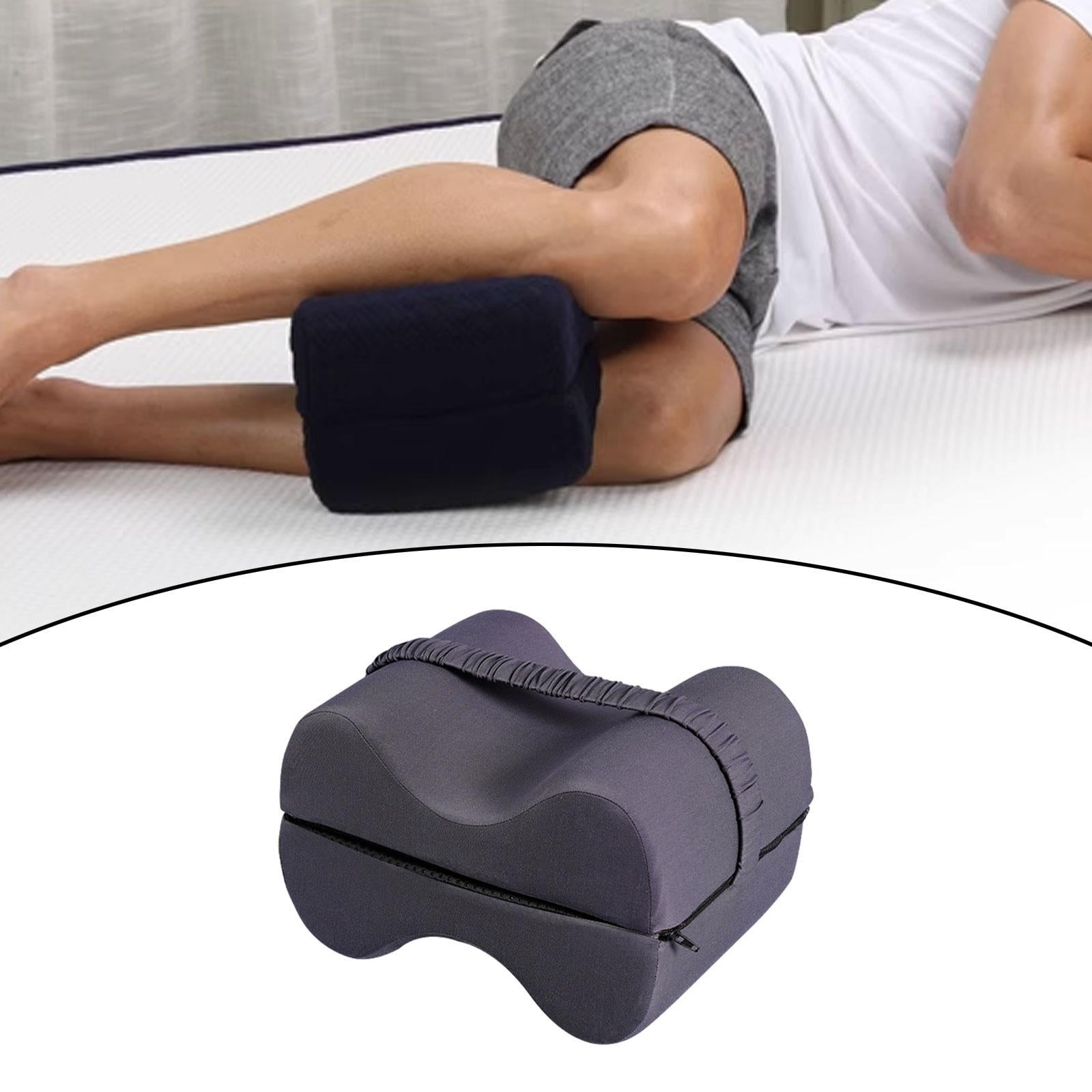 Knee Pillow for Side Sleepers for Women Men Ergonomic Memory Foam Leg Pillow Dark Gray