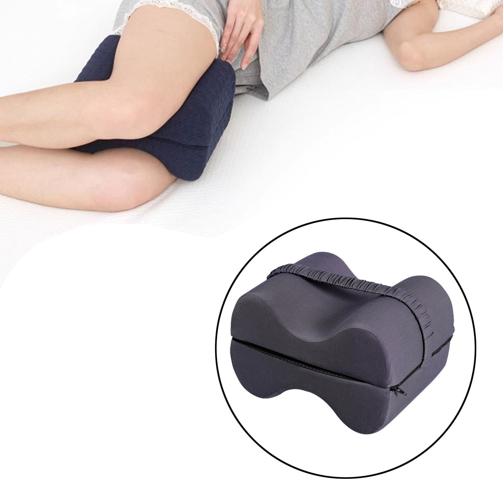 Knee Pillow for Side Sleepers for Women Men Ergonomic Memory Foam Leg Pillow Dark Gray