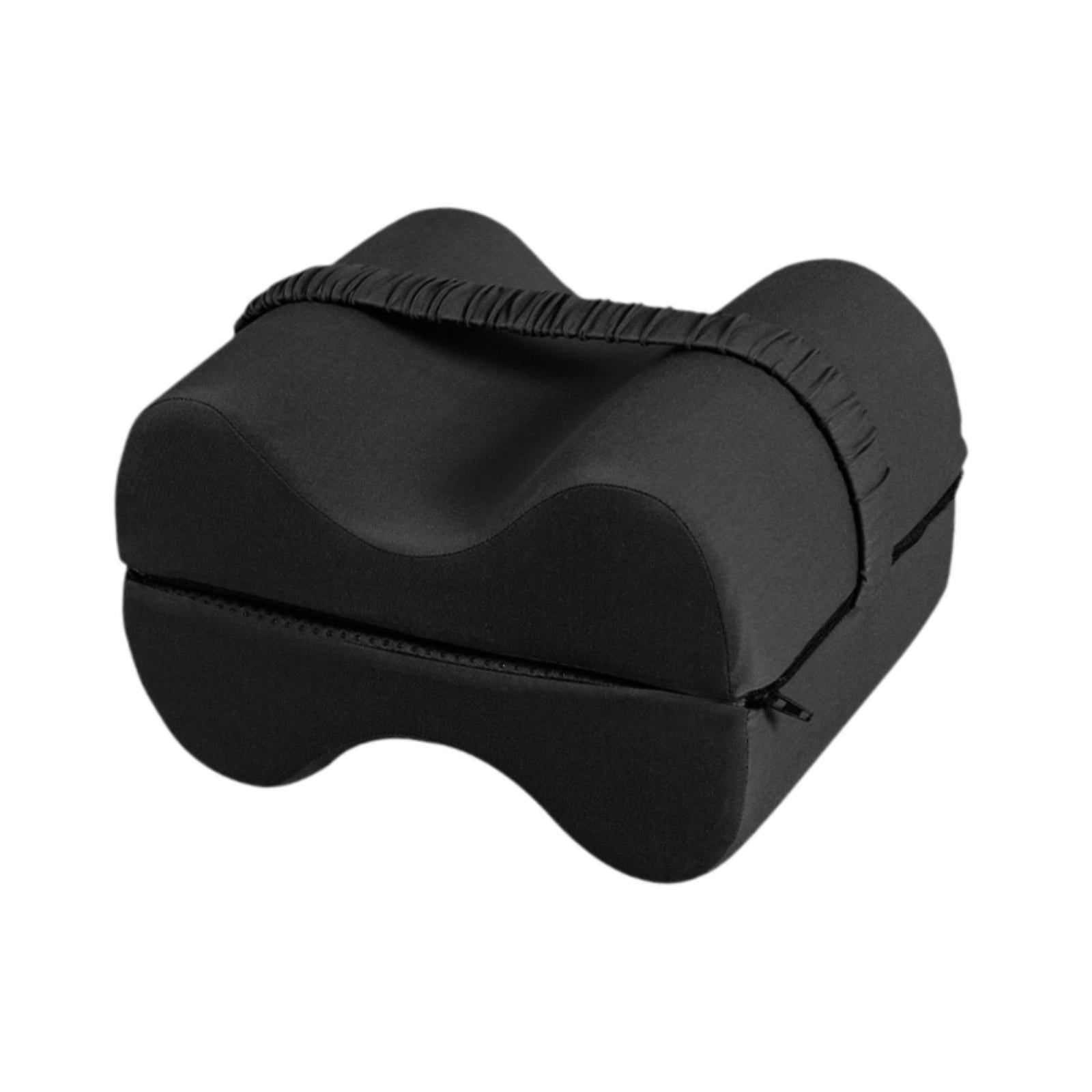 Knee Pillow for Side Sleepers for Women Men Ergonomic Memory Foam Leg Pillow Black