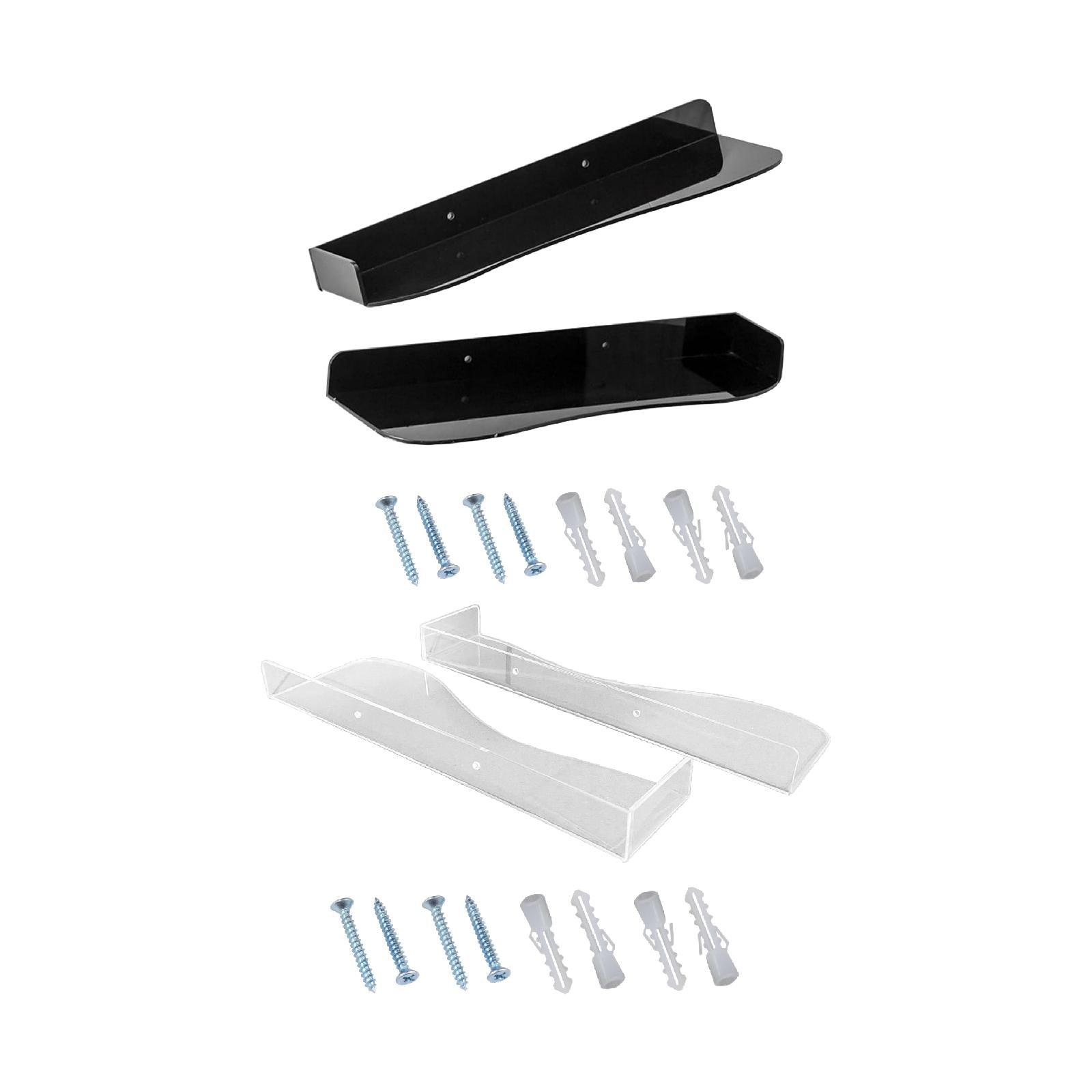 Acrylic Shoe Wall Shelf with Screws Shoe Holder for Home Hallway Living Room Black