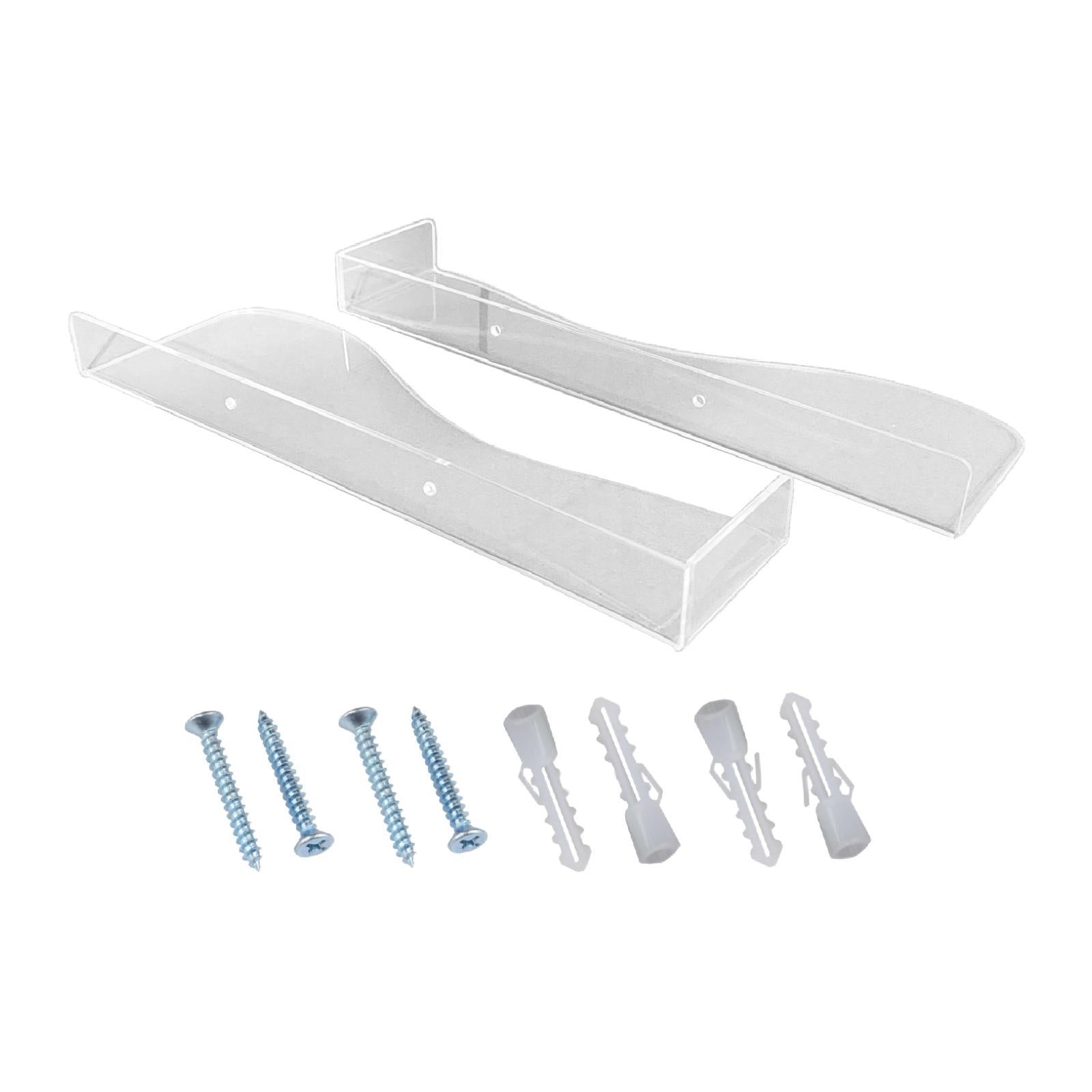 Acrylic Shoe Wall Shelf with Screws Shoe Holder for Home Hallway Living Room Clear