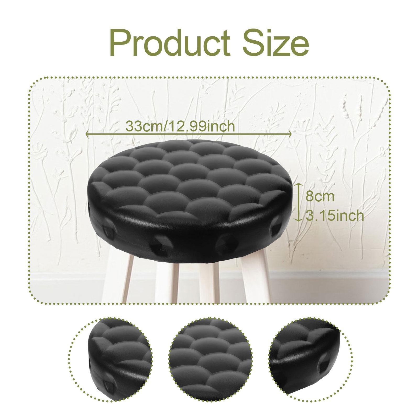 Round Bar Stool Seat Cushion Seat Top PU Leather Cover for Salon Barber Shop