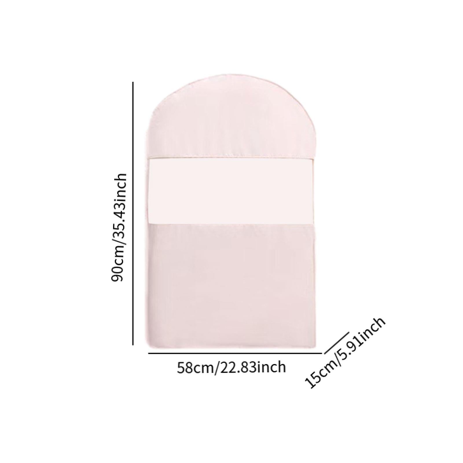 Garment Bag Clear Window Zipper Design Dress Bag for Travel Coats S Light Pink