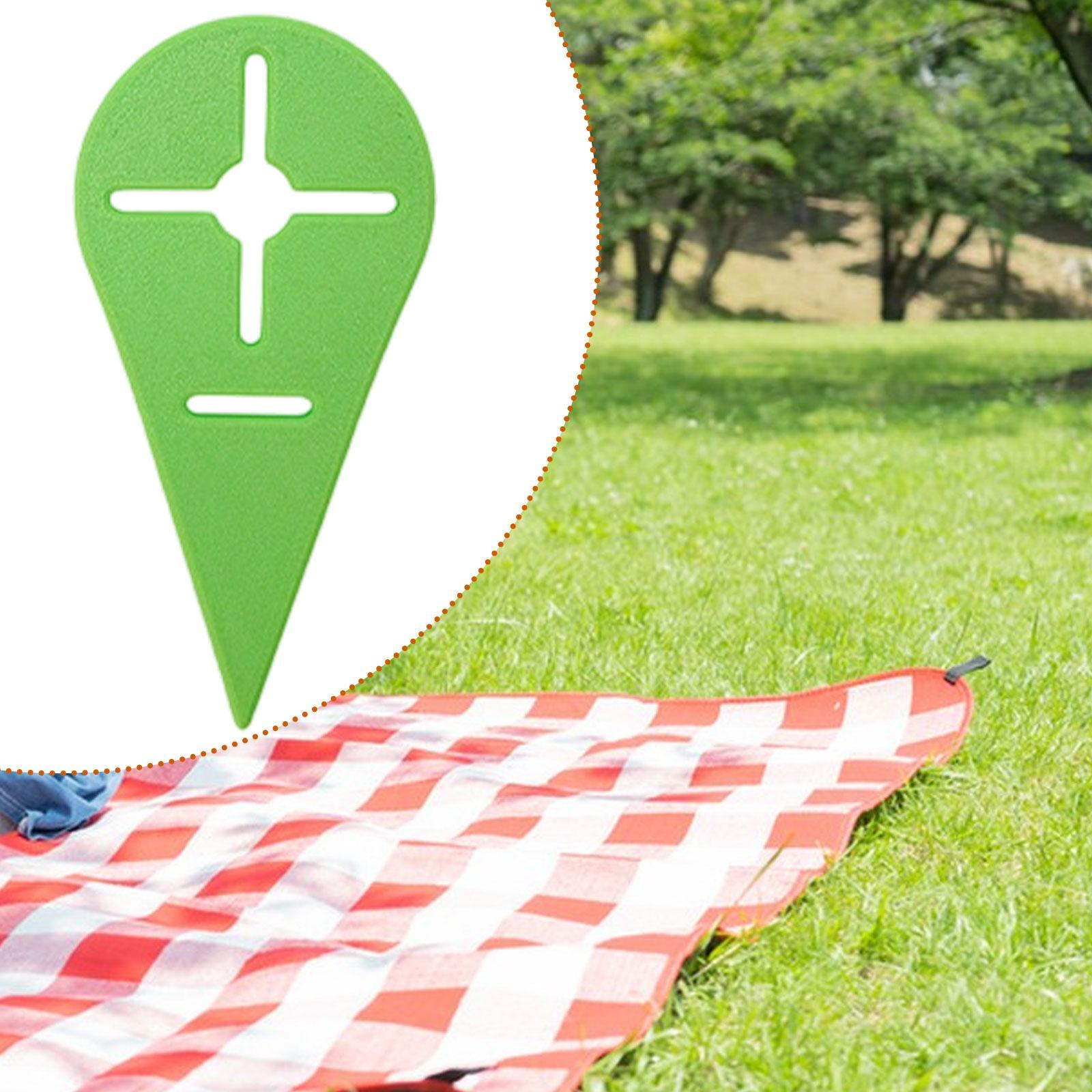 Beach Towel Stake Outdoor Beach Towel Anchor Stakes Clip for Travel Vacation Green