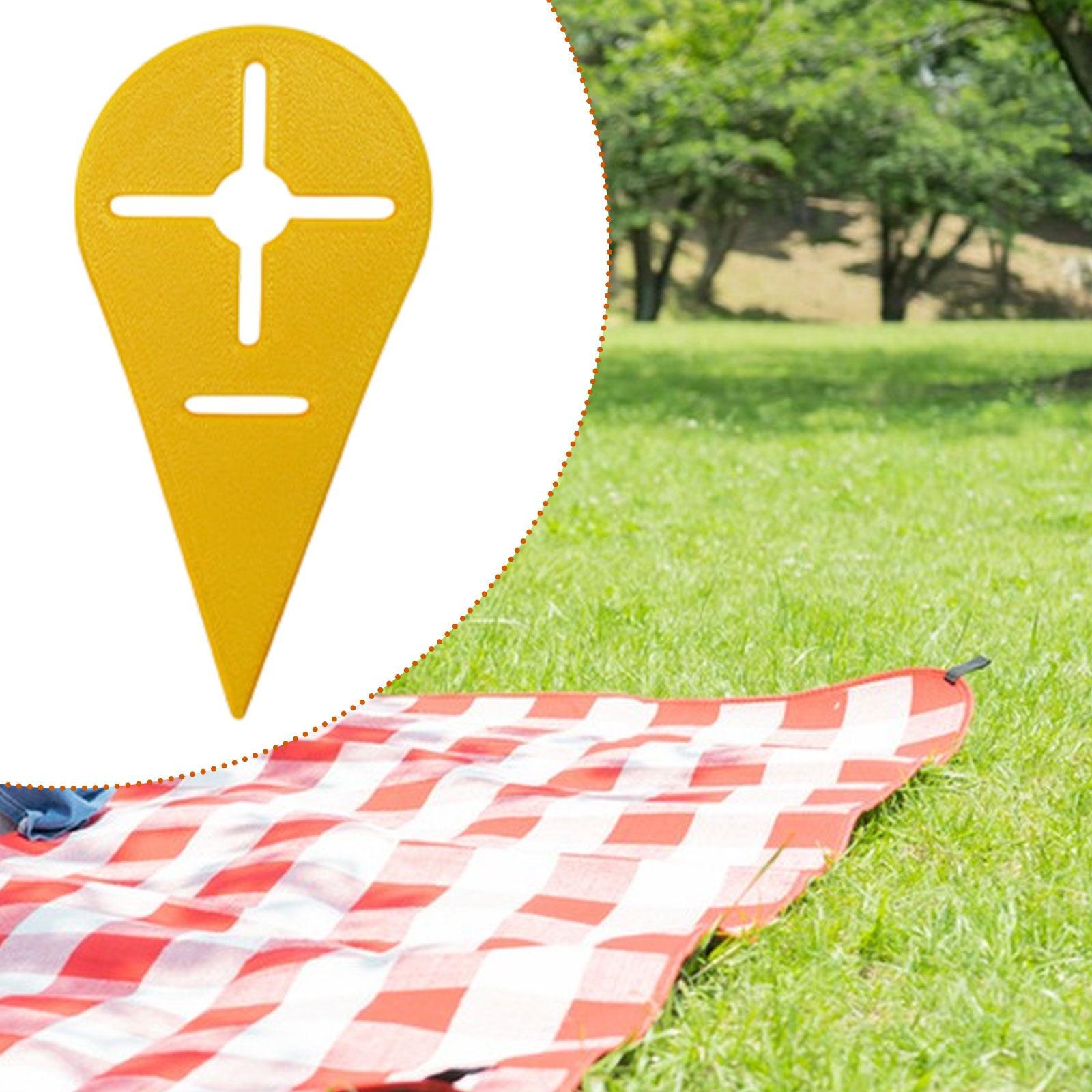 Beach Towel Stake Outdoor Beach Towel Anchor Stakes Clip for Travel Vacation Yellow