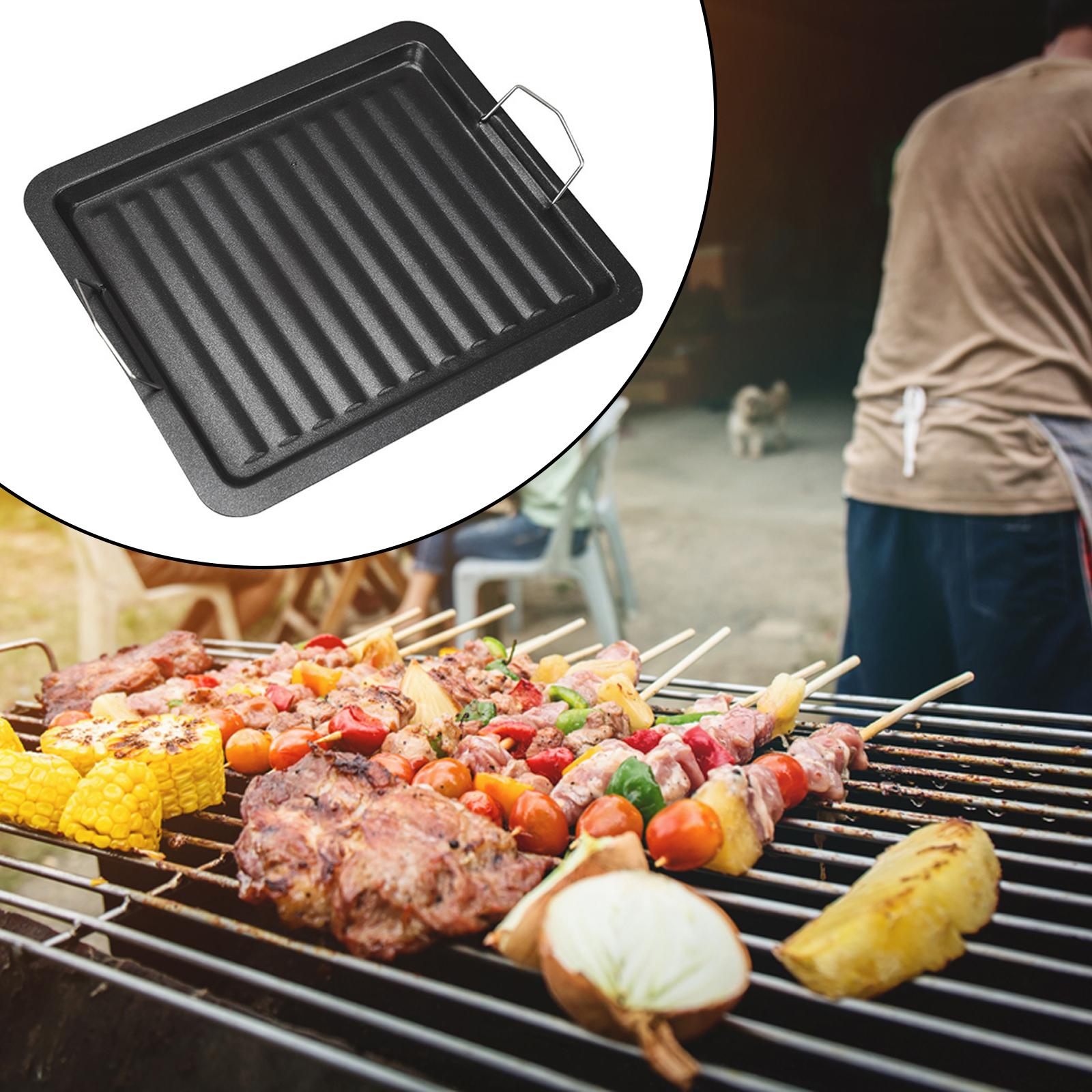 BBQ Grill Pan Frying Multipurpose Griddle for Kitchen Outdoor Indoor Fishing