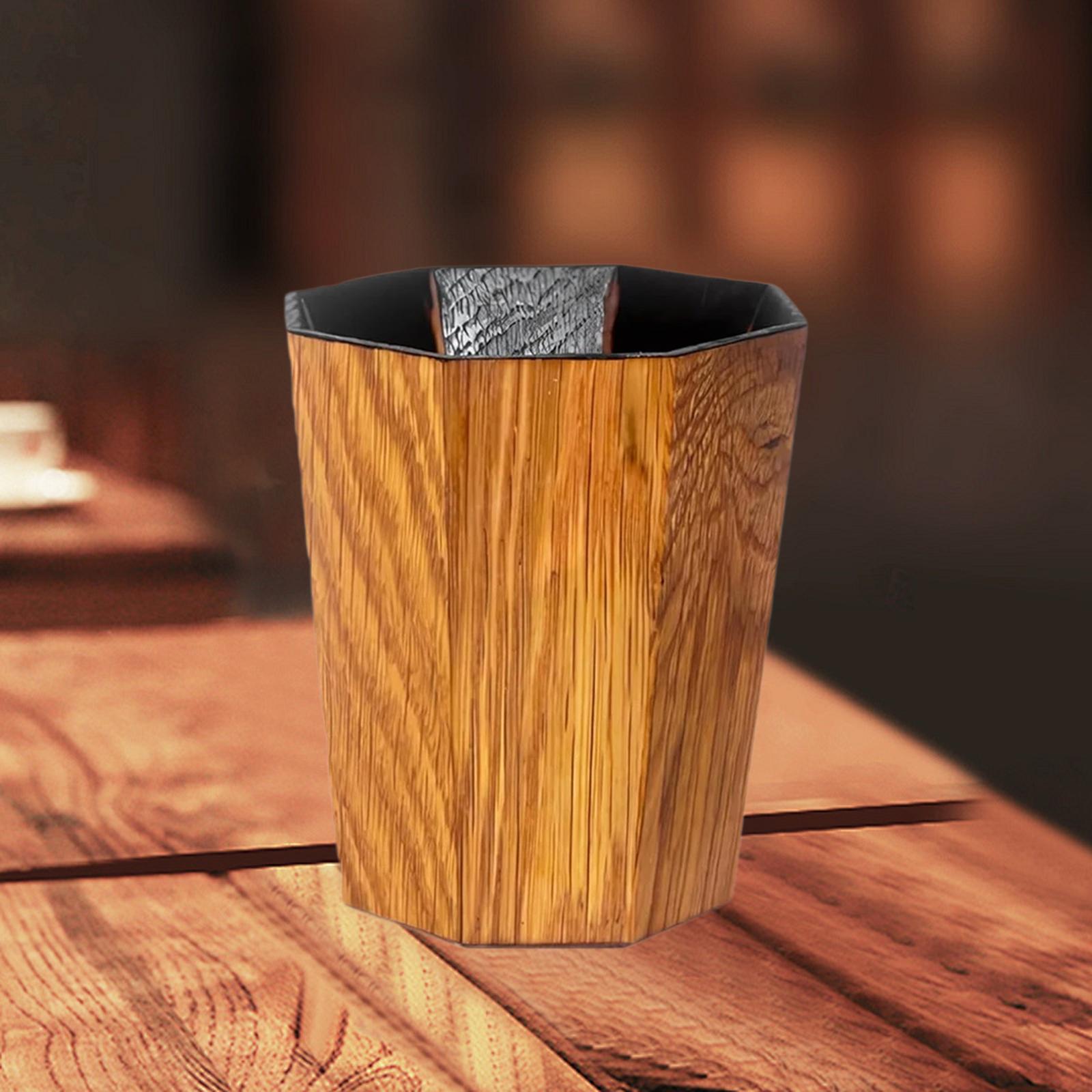 Wooden Whiskey Cup Unique Wood Grain Birthday Gifts Rustic Bourbon Drinkware