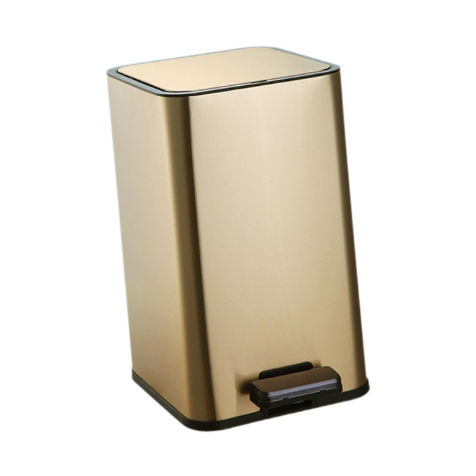 Foot Pedal Garbage Bin Quiet 7L Step on Trash Can for Entryway Study Bedroom
