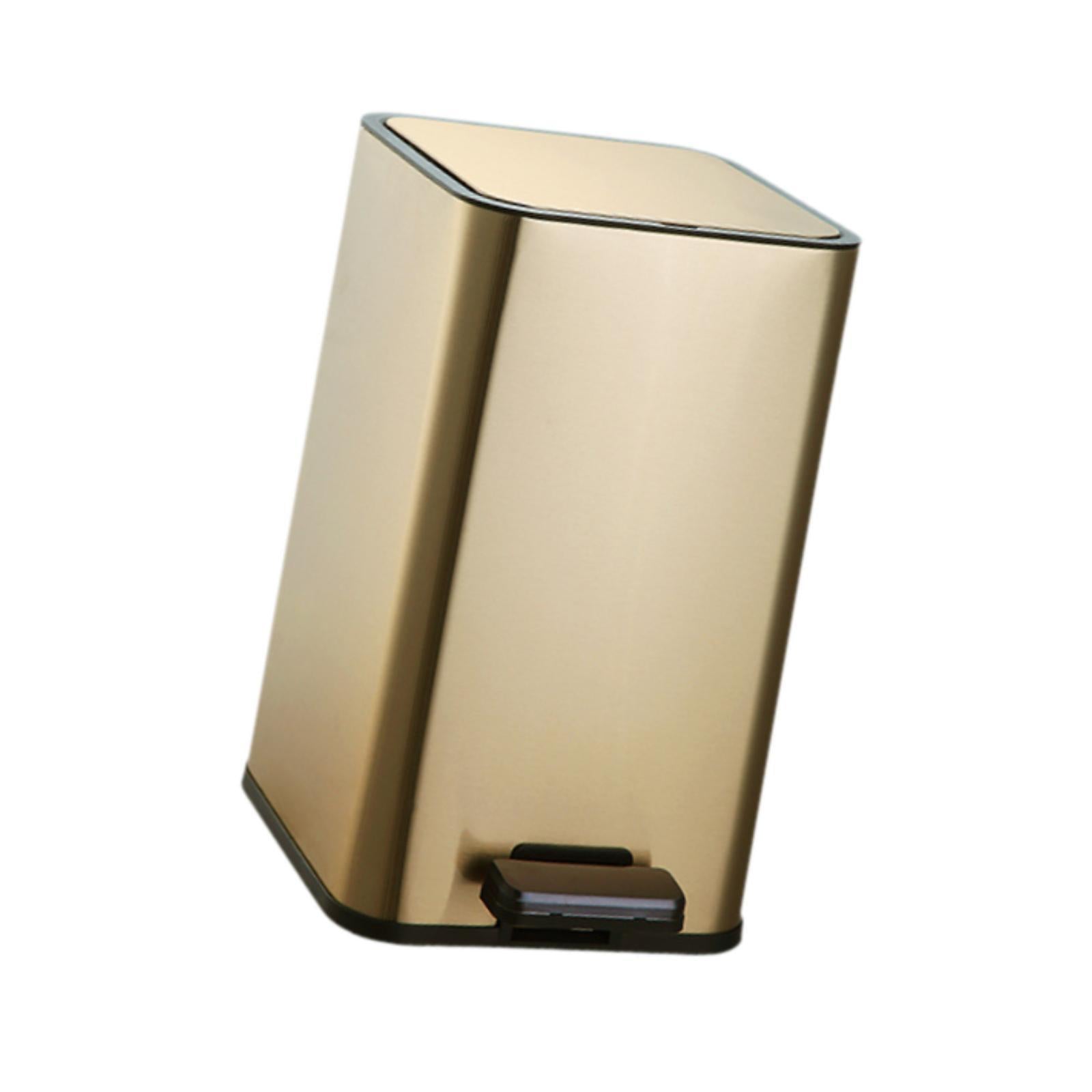 Foot Pedal Garbage Bin Quiet 7L Step on Trash Can for Entryway Study Bedroom