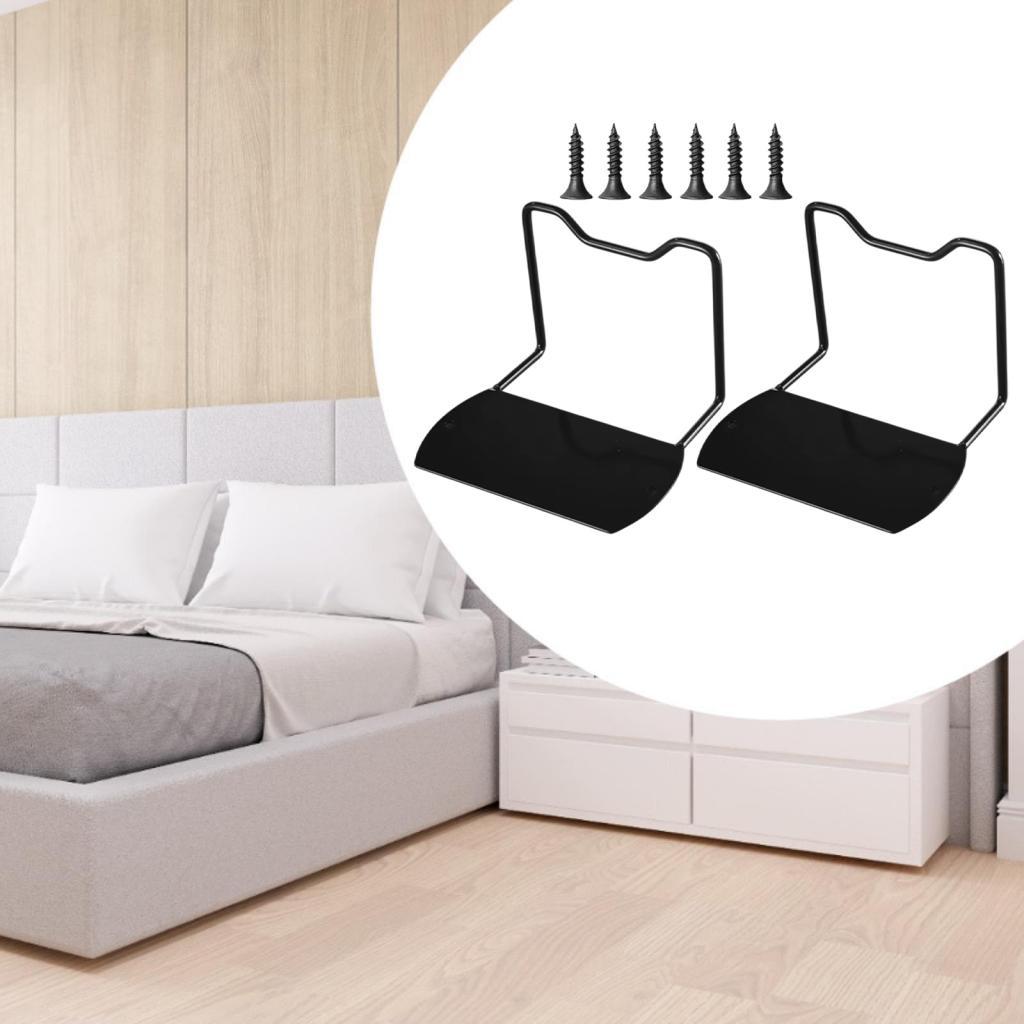 2Pcs Mattress Slide Stopper Keep Mattress from Sliding Mattress Retainer Bar Black 10CM