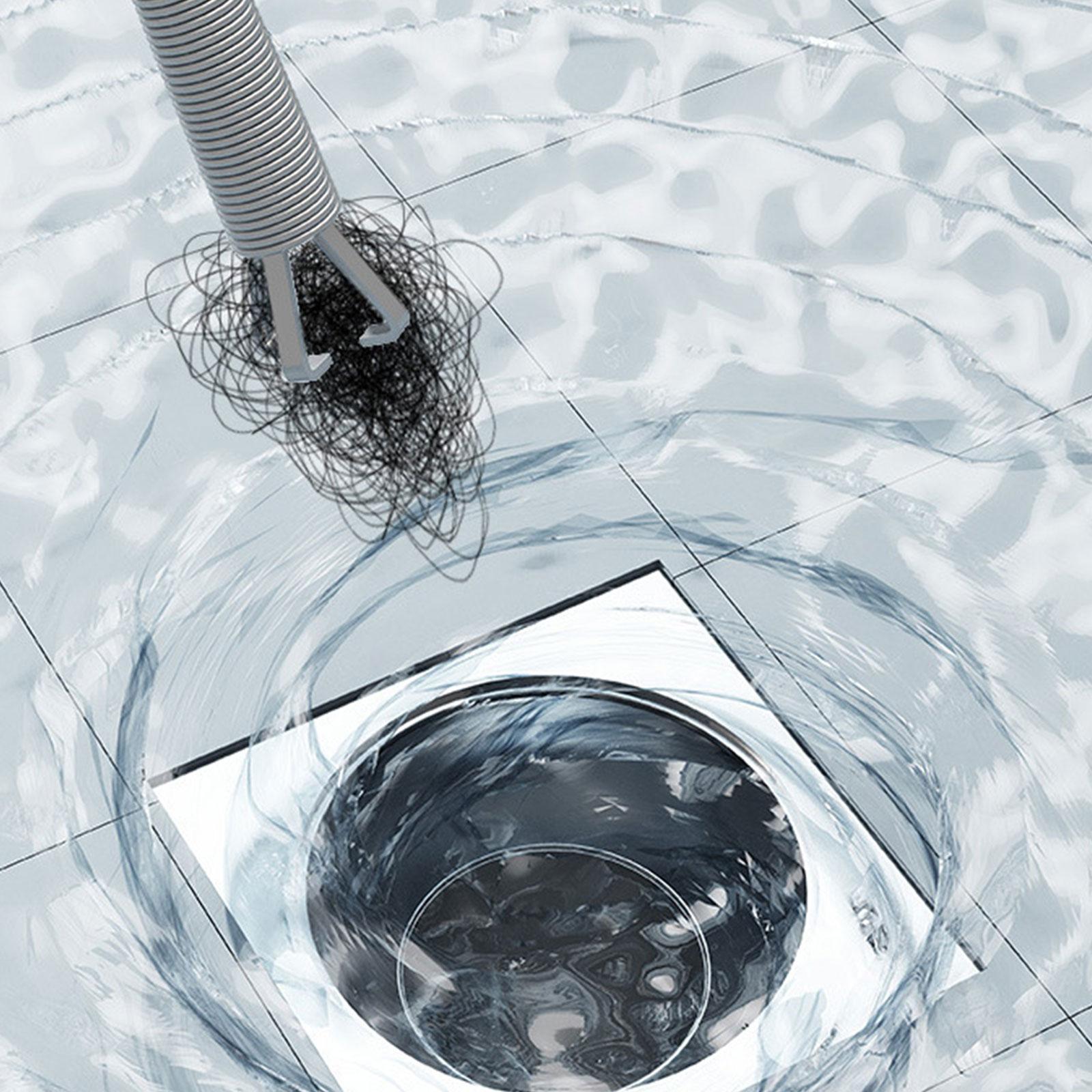 4Pcs Drain Snake Tub Clogged Drain Cleaner for Bathroom Tight Space Kitchen
