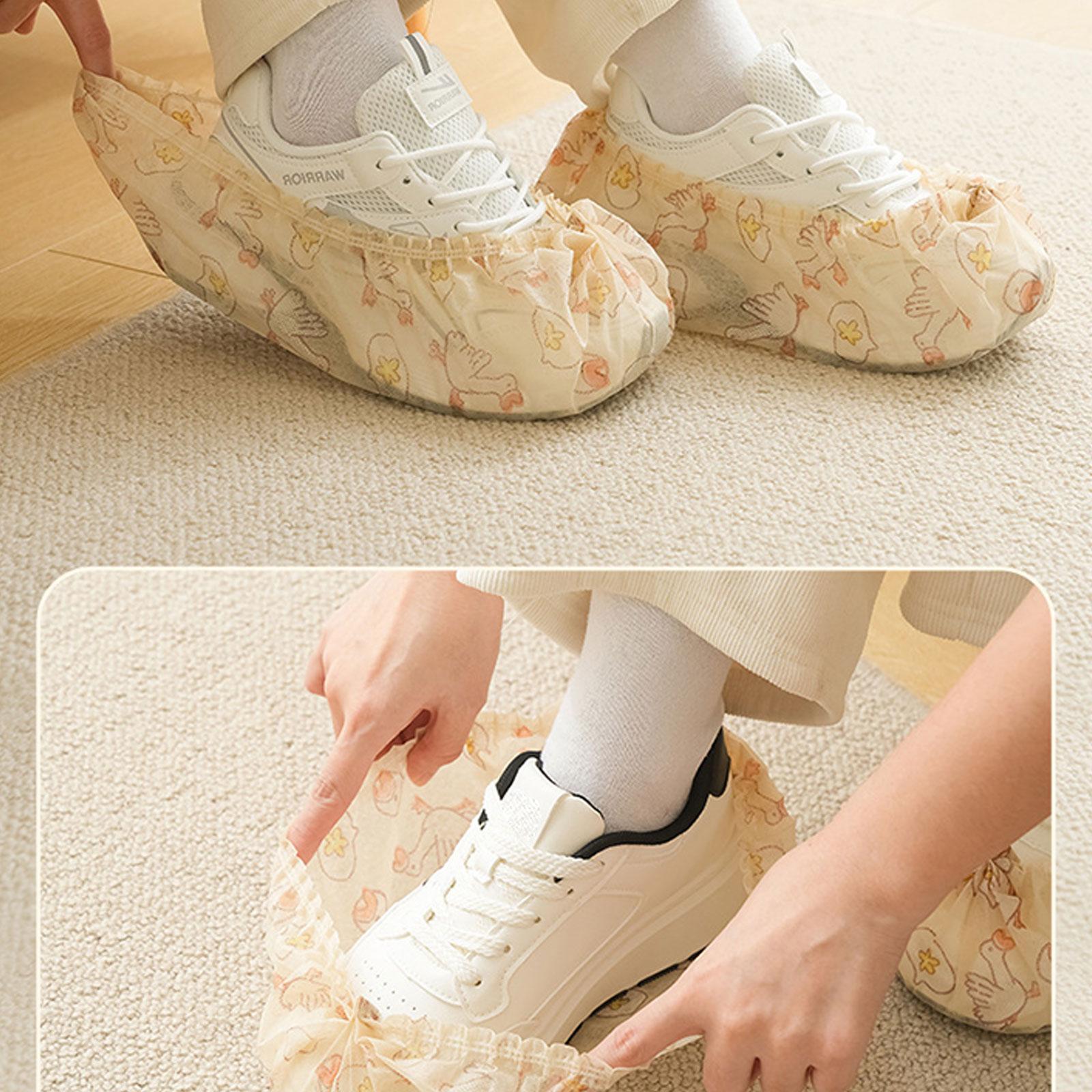 50 Pieces Disposable Shoe Covers Thicken for Homes Workshop Indoors Outdoors