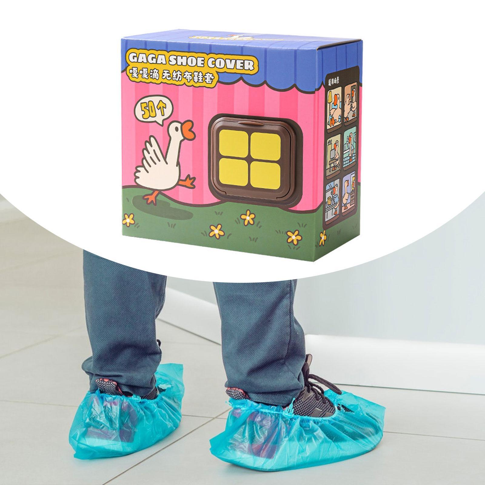 50 Pieces Disposable Shoe Covers Thicken for Homes Workshop Indoors Outdoors