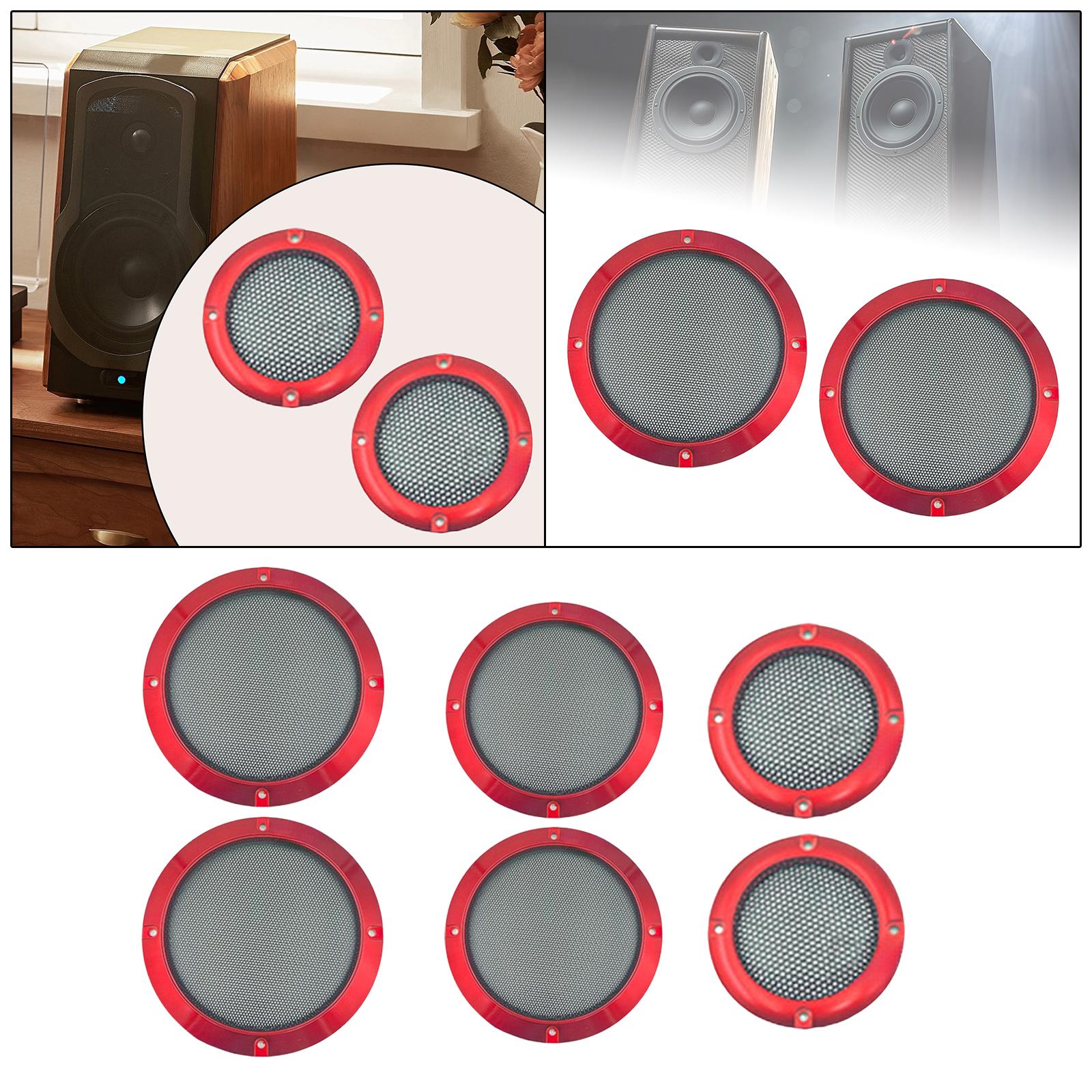 2 Pieces Speaker Grill Practical Round Subwoofer Grill for Speaker Cabinet 2 in