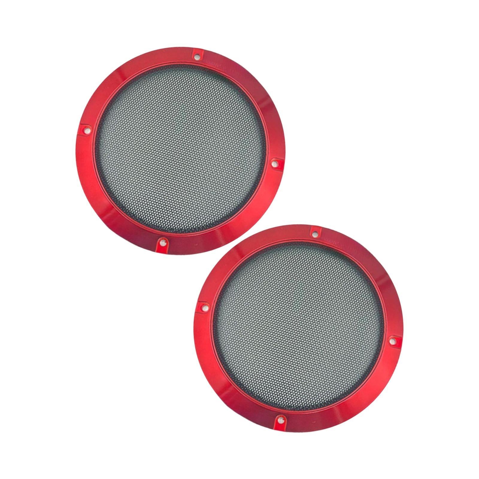 2 Pieces Speaker Grill Practical Round Subwoofer Grill for Speaker Cabinet 6.5 in