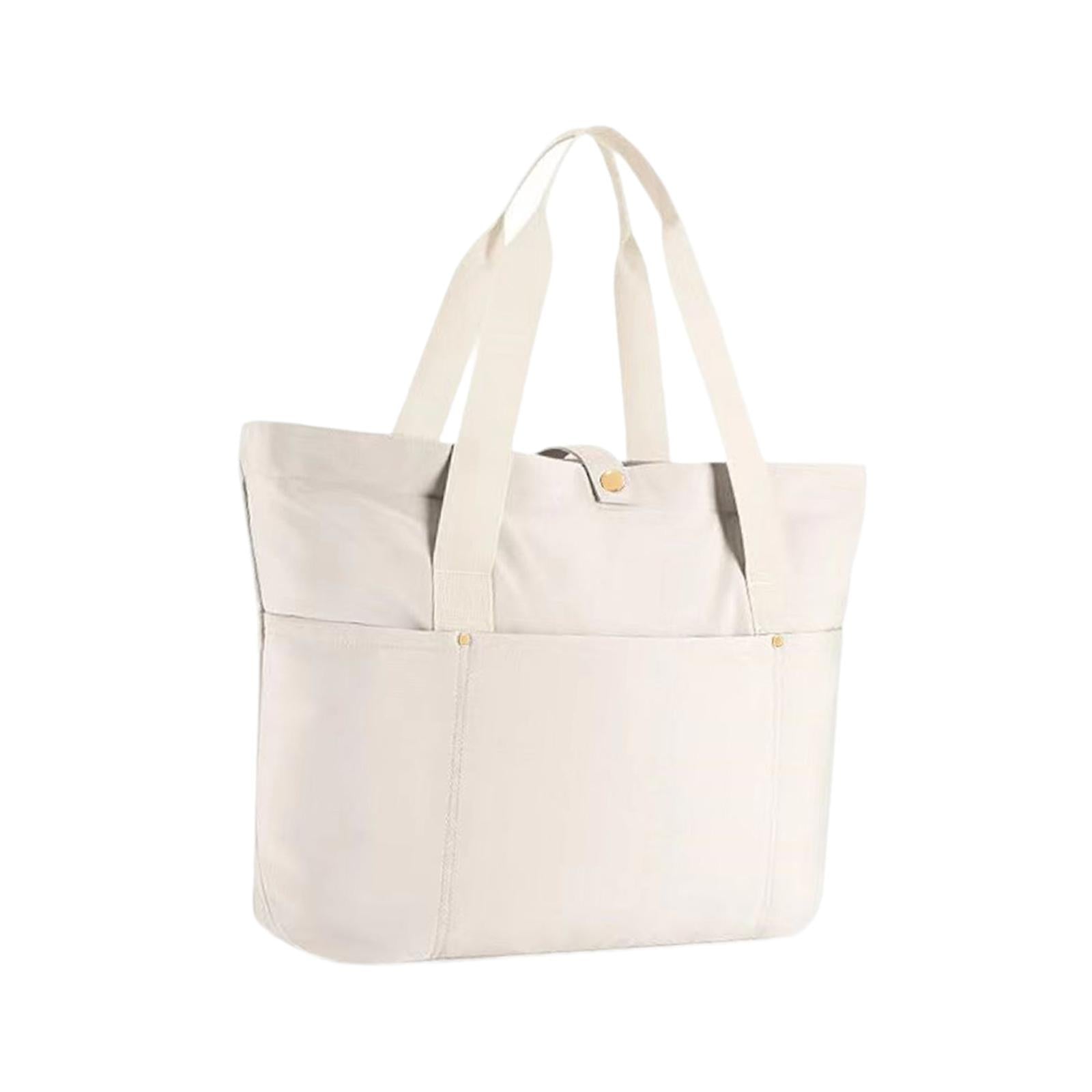 Tote Bag for Women Lightweight Nylon Quilted Handbag for Beach Work Business beige