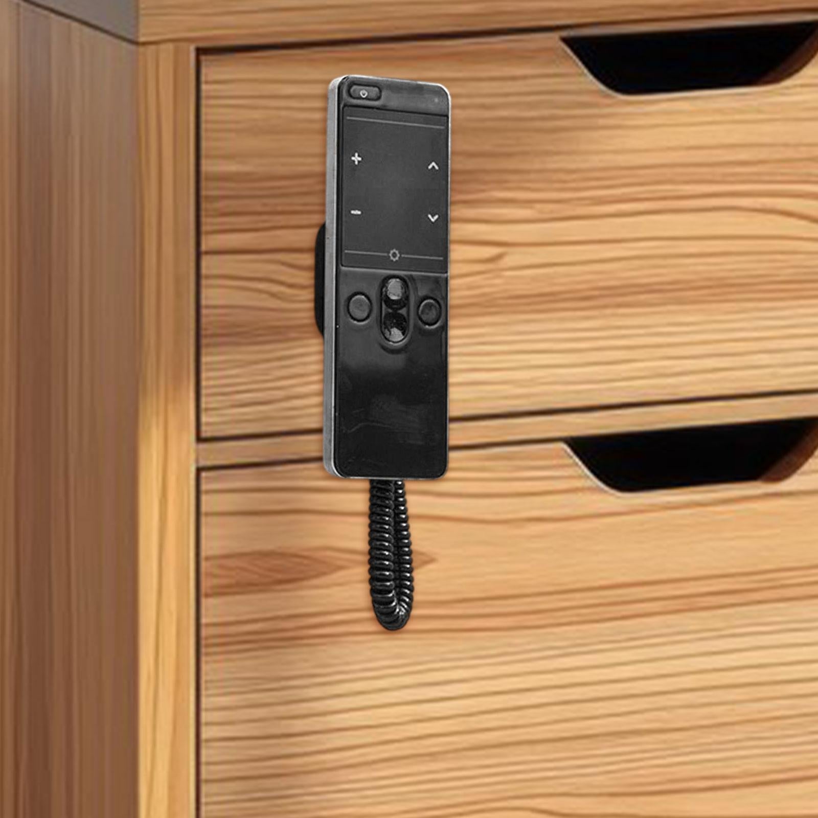 Magnetic Remote Control Holders with Spring Ropes Stable for Glass Wall Black