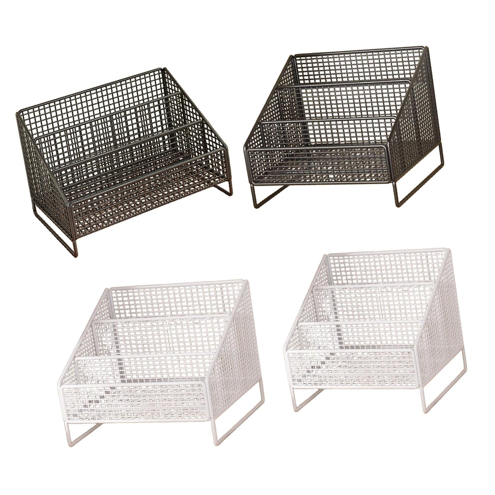 Records Display Stand Office Metal Display Holder for Album Books Collections 36cmx22cmx24cm Black