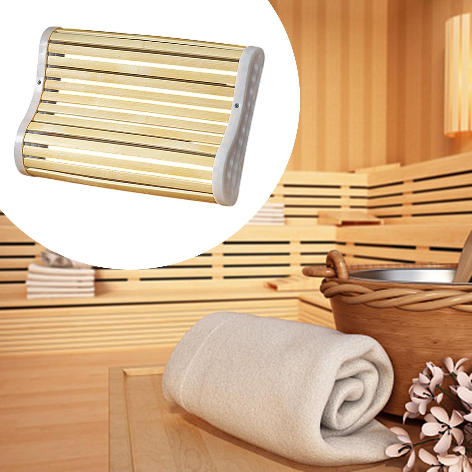 Bamboo Sauna Headrest Pillow Accessories Sauna Backrest for SPA Relaxing Gym 27cmx33cm