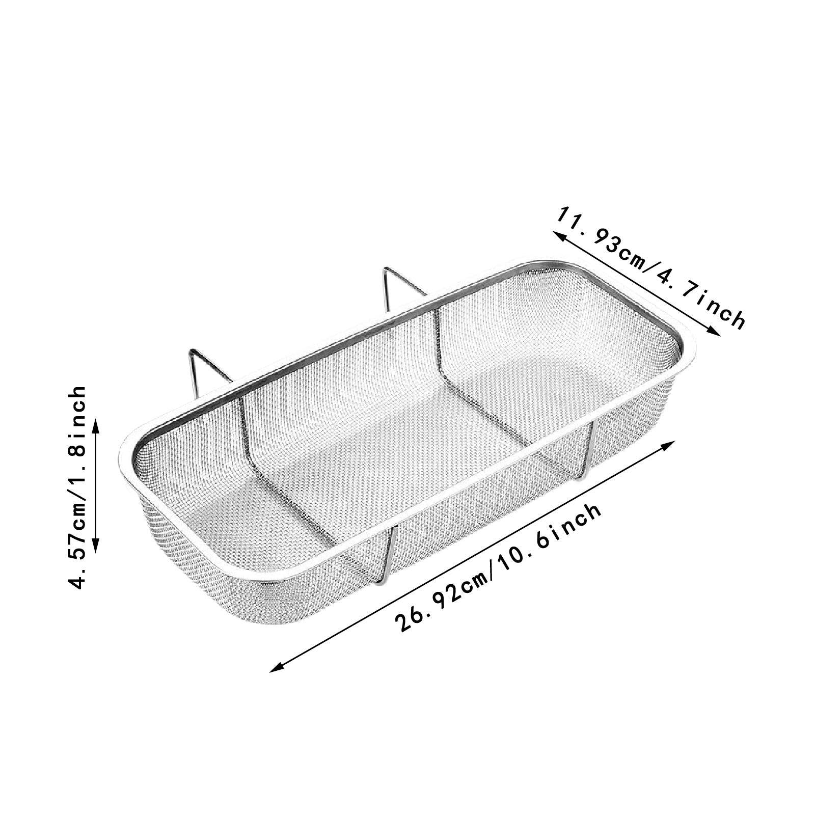 over The Sink Colander Strainer Basket Rectangle Colander Home Use Fine Mesh