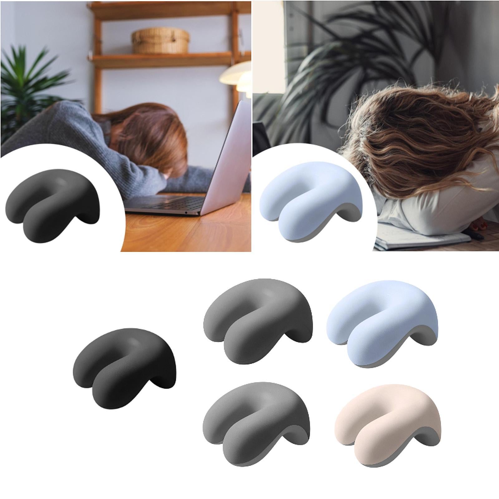 Neck Cushion Non Slip Memory Foam for Men Women Desk Sleeping Napping Pillow black