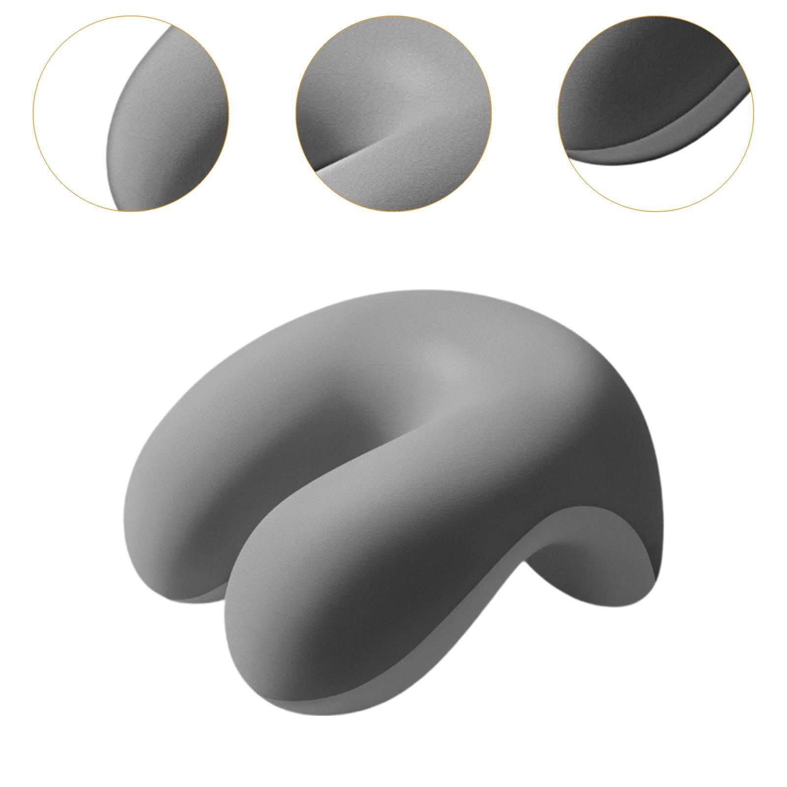 Neck Cushion Non Slip Memory Foam for Men Women Desk Sleeping Napping Pillow Light Gray