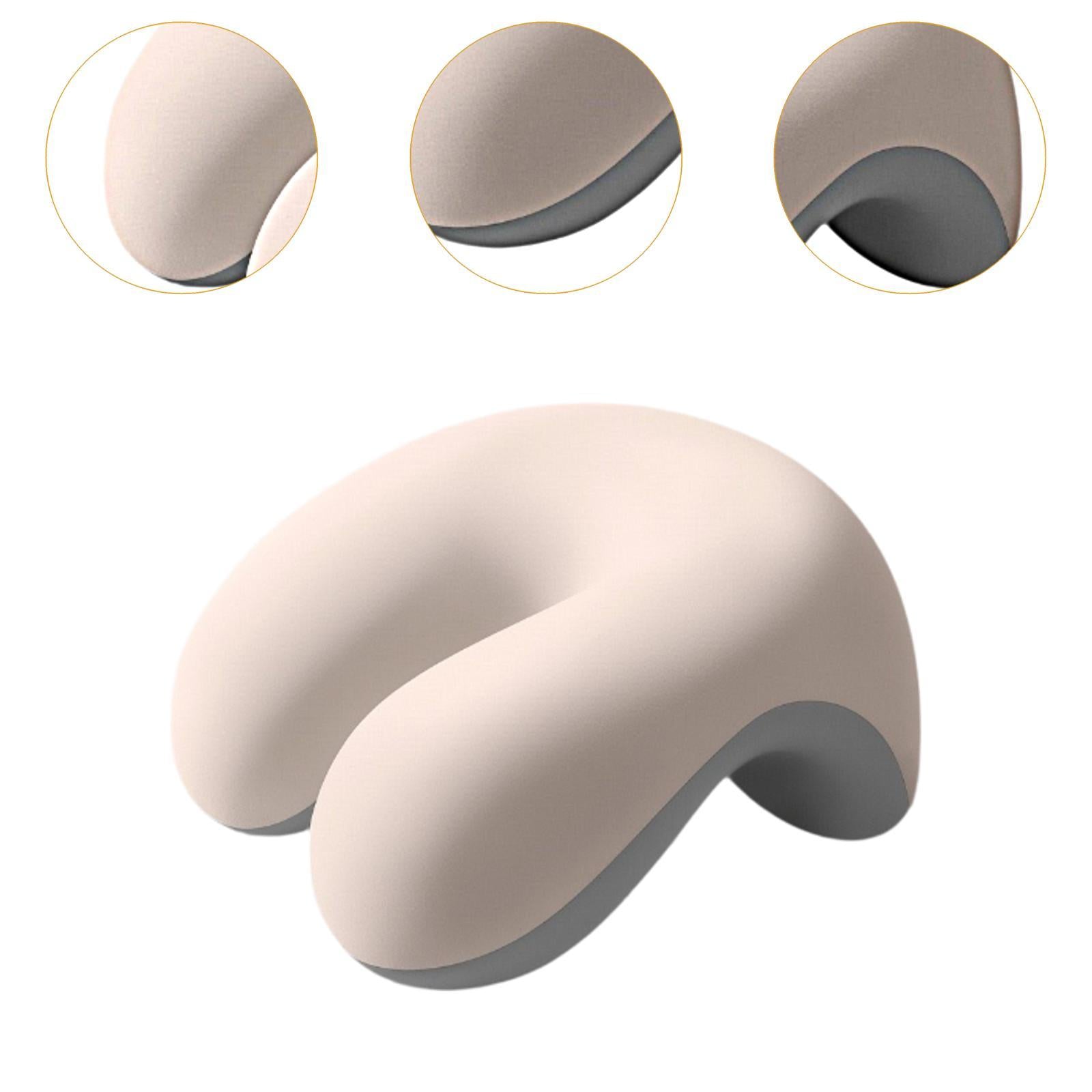 Neck Cushion Non Slip Memory Foam for Men Women Desk Sleeping Napping Pillow white