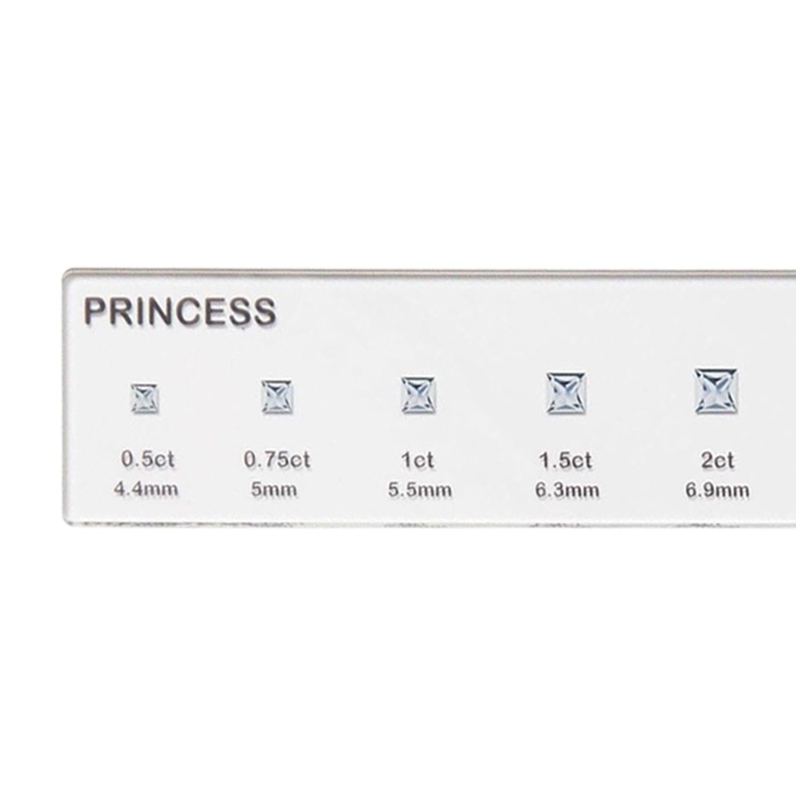 Diamond Sizes Shape Compare Tool Portable Size Reference Transparent Utility Square