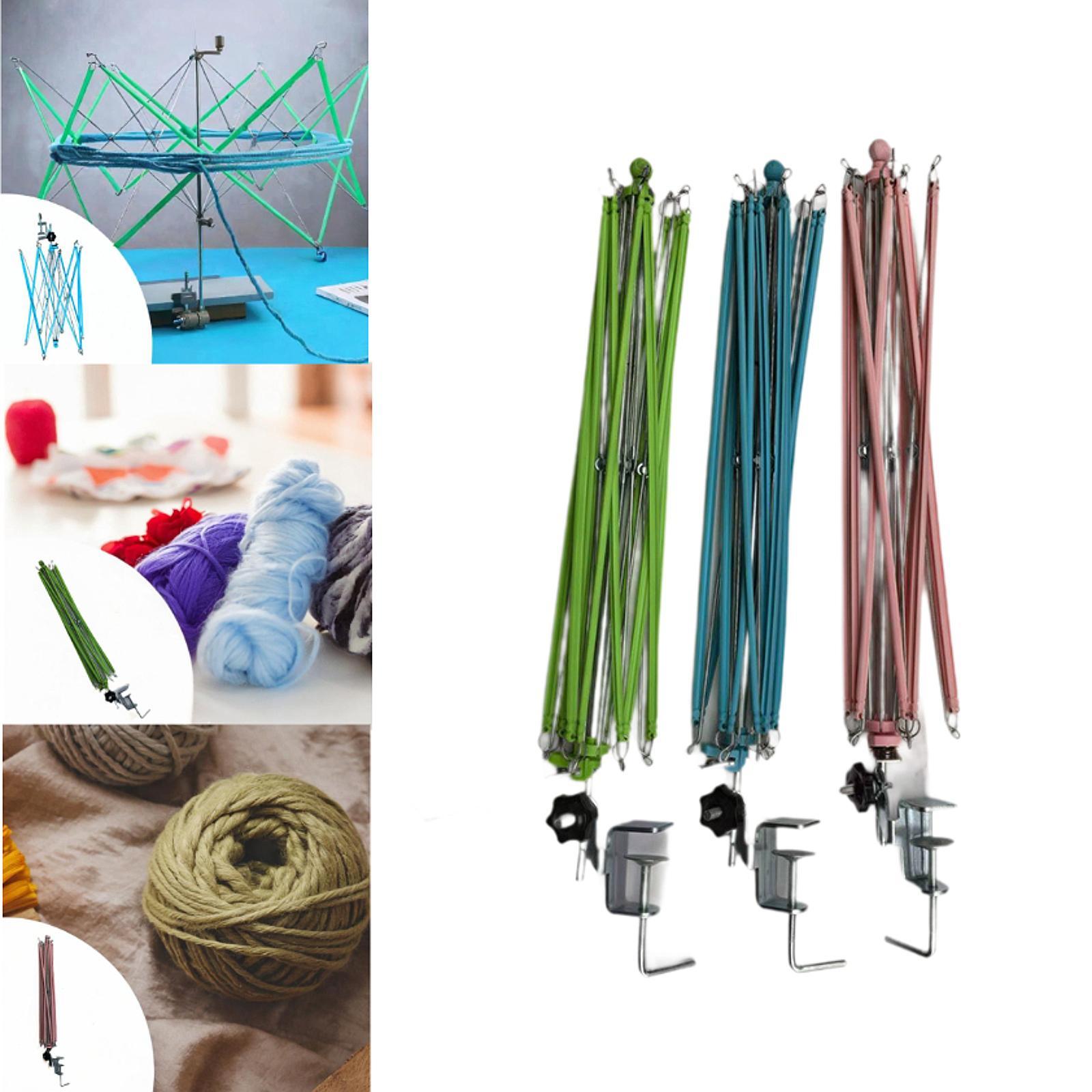 Umbrella Swift Yarn Winder DIY Craft Folded Crafts Handmade Yarn Ball Winder blue