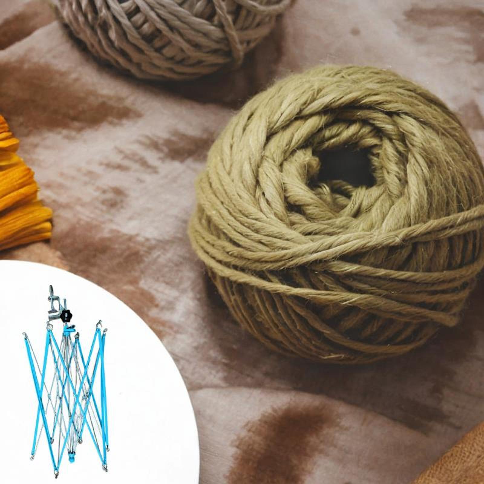 Umbrella Swift Yarn Winder DIY Craft Folded Crafts Handmade Yarn Ball Winder blue