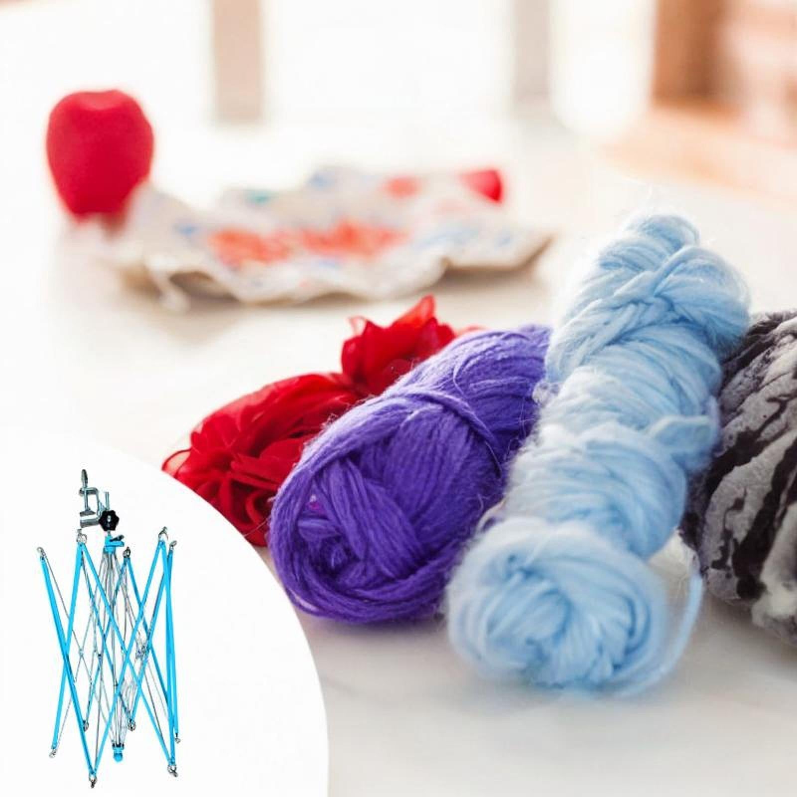 Umbrella Swift Yarn Winder DIY Craft Folded Crafts Handmade Yarn Ball Winder blue