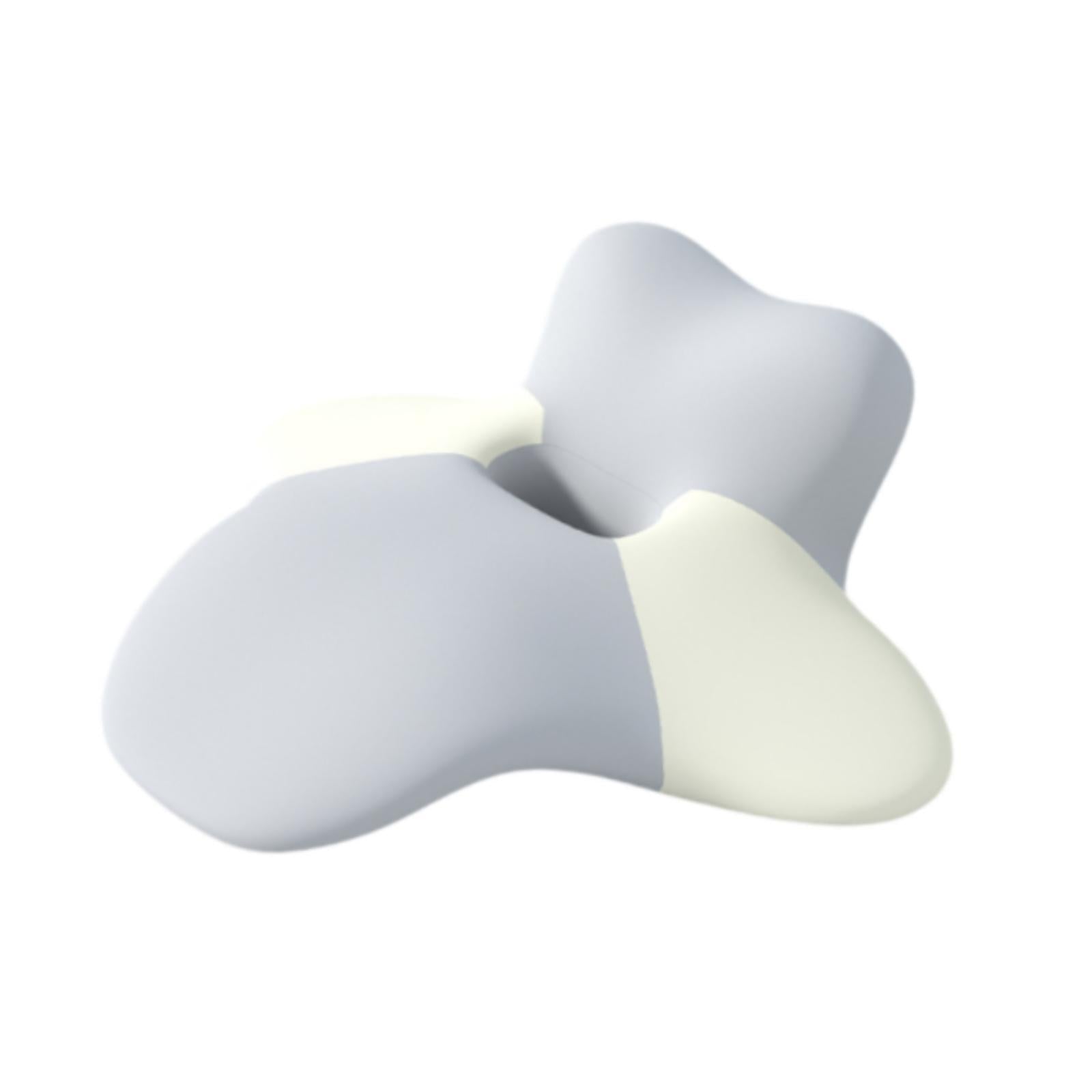Neck Pillow Removable Pillowcase Hollow Travel Shoulder Support for Sleeping gray